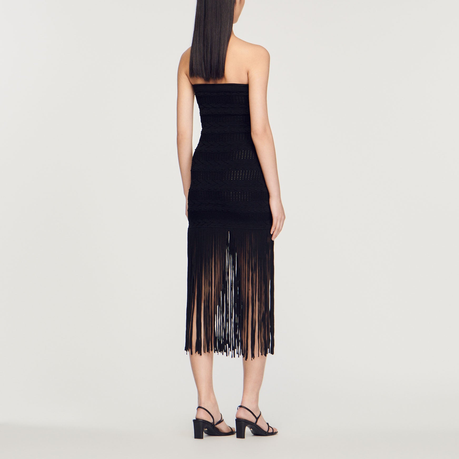 Robe bustier frangée Sandro seconde main