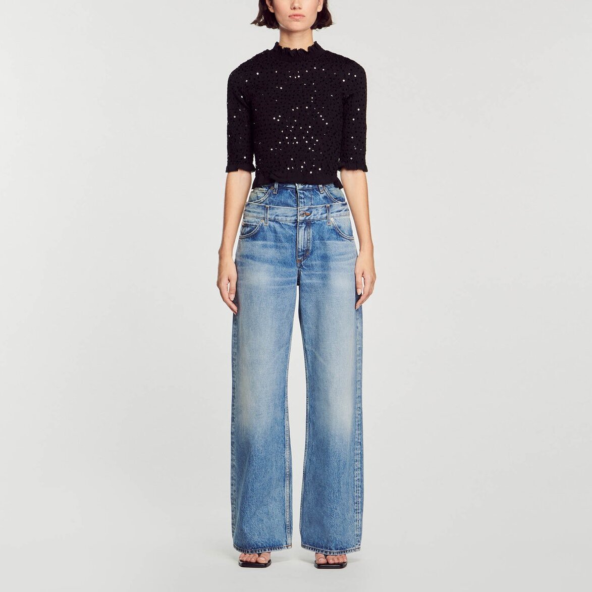 Top orné de sequins Sandro seconde main