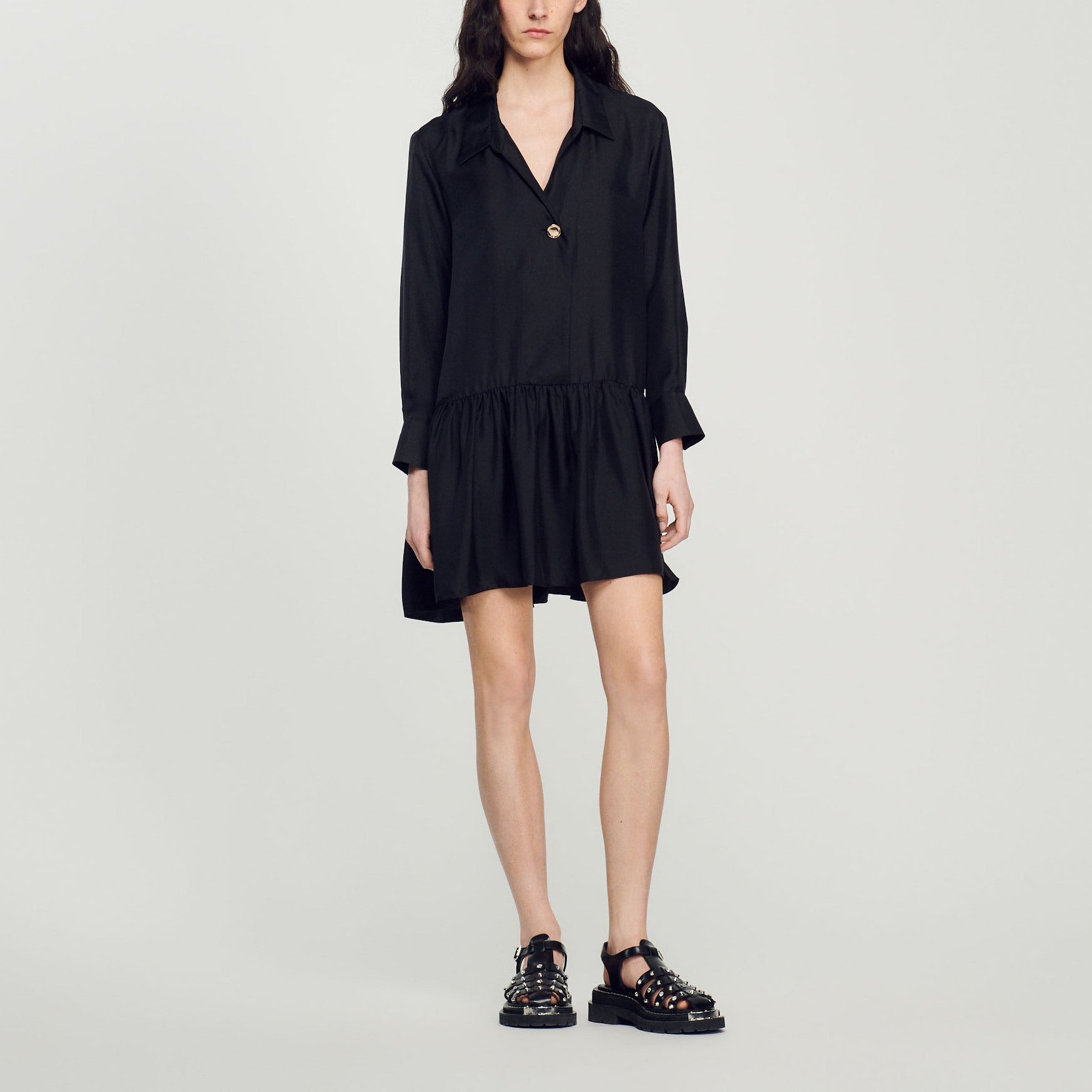 Robe courte en soie Sandro seconde main