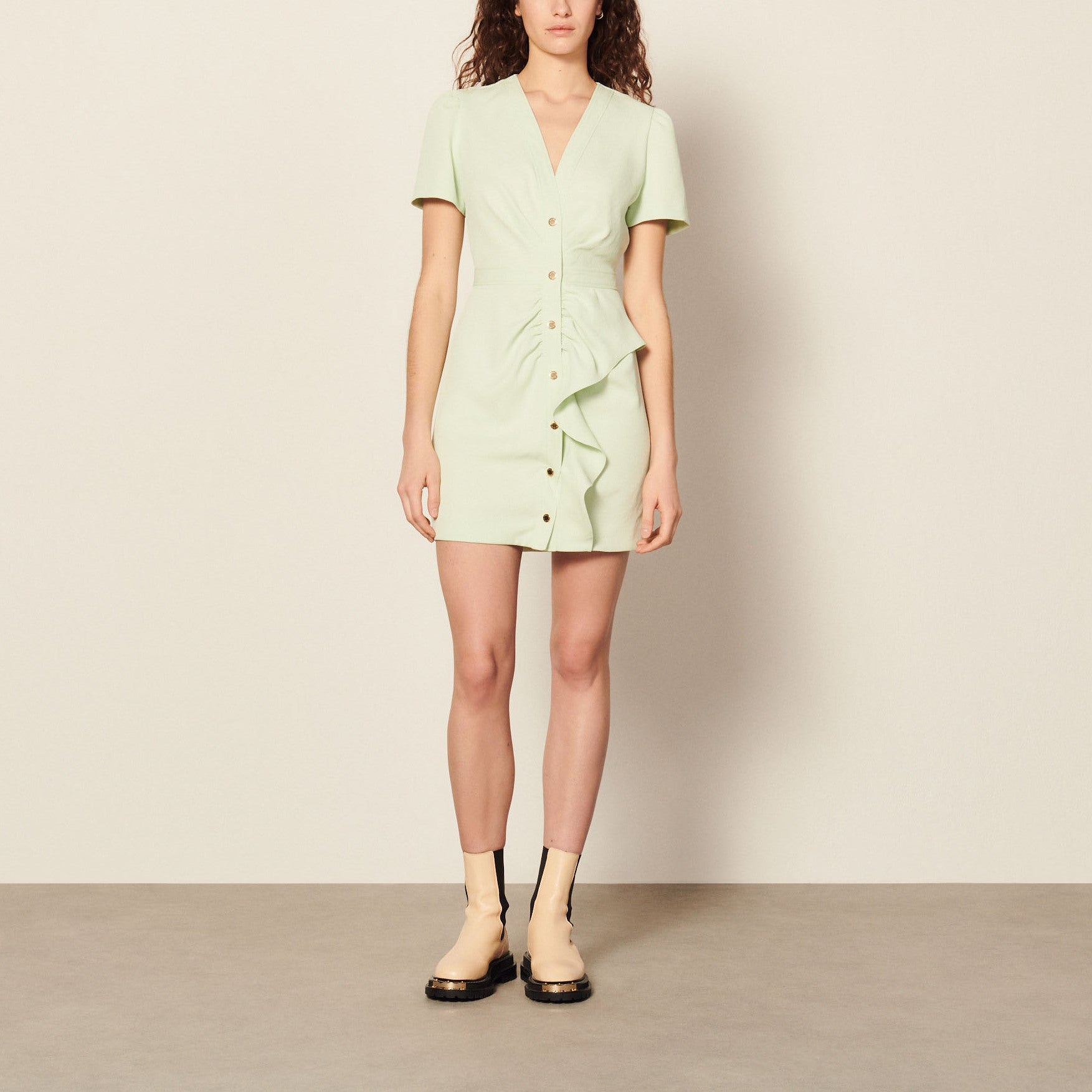 Robe courte à basque asymétrique Sandro seconde main