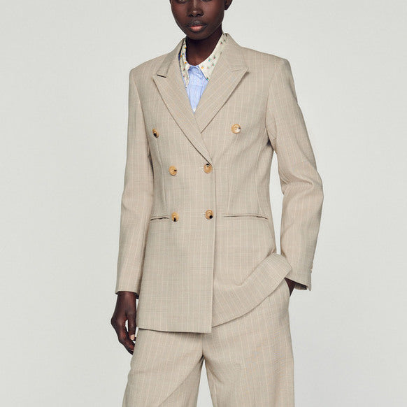 Veste de tailleur à rayures tennis Sandro seconde main