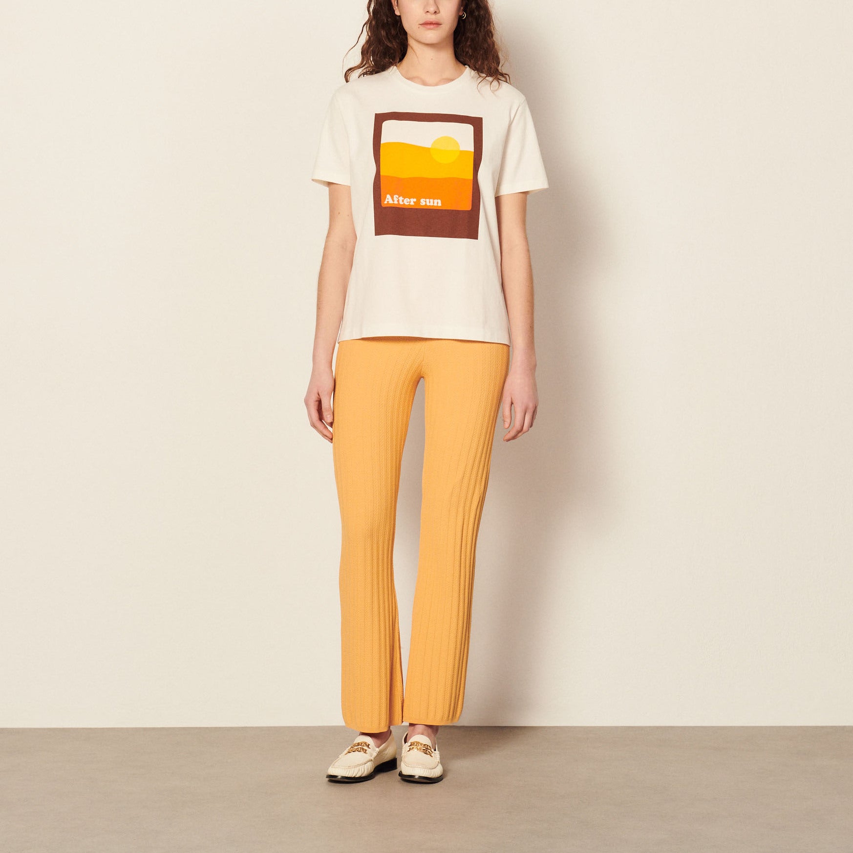 Tee-shirt en coton biologique Aftersun Sandro seconde main