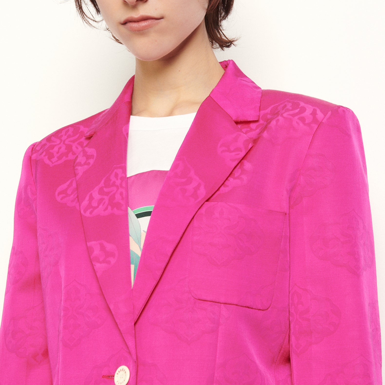 Veste tailleur en jacquard Sandro seconde main