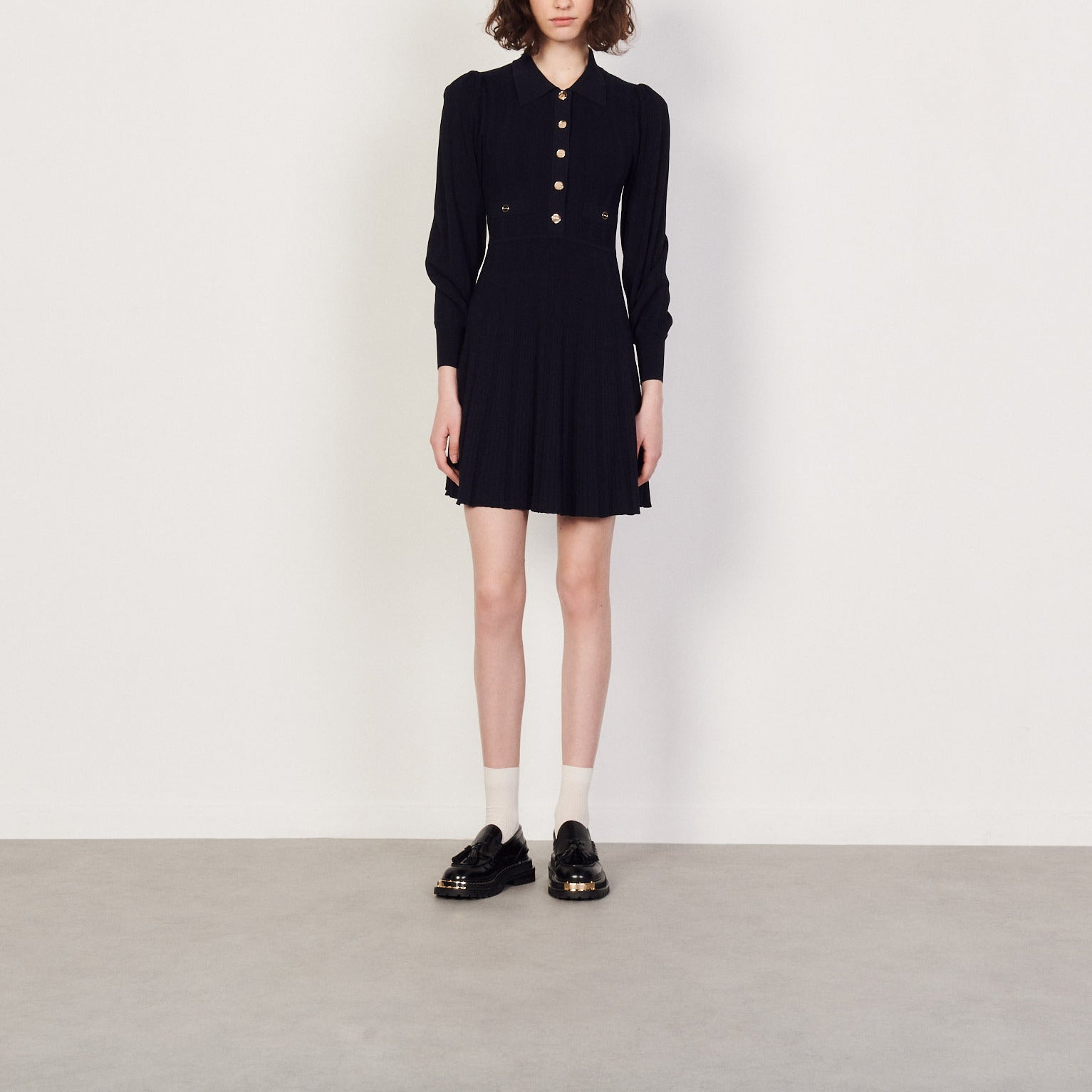 Robe en Maille plissée Sandro seconde main