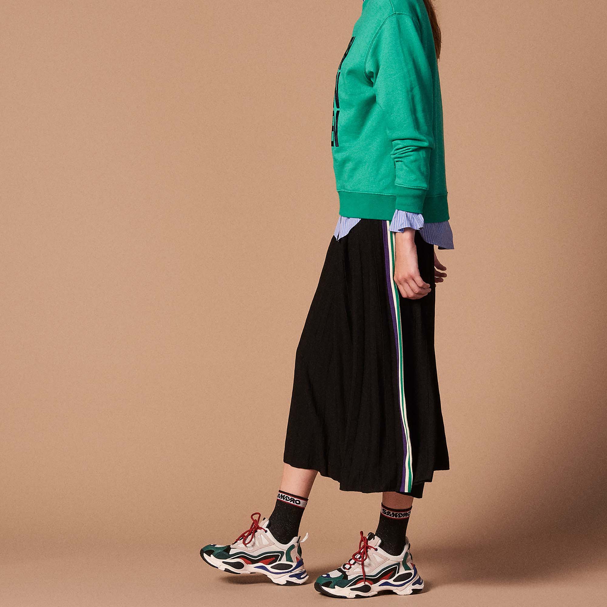 Jupe plissée en Maille Sandro seconde main