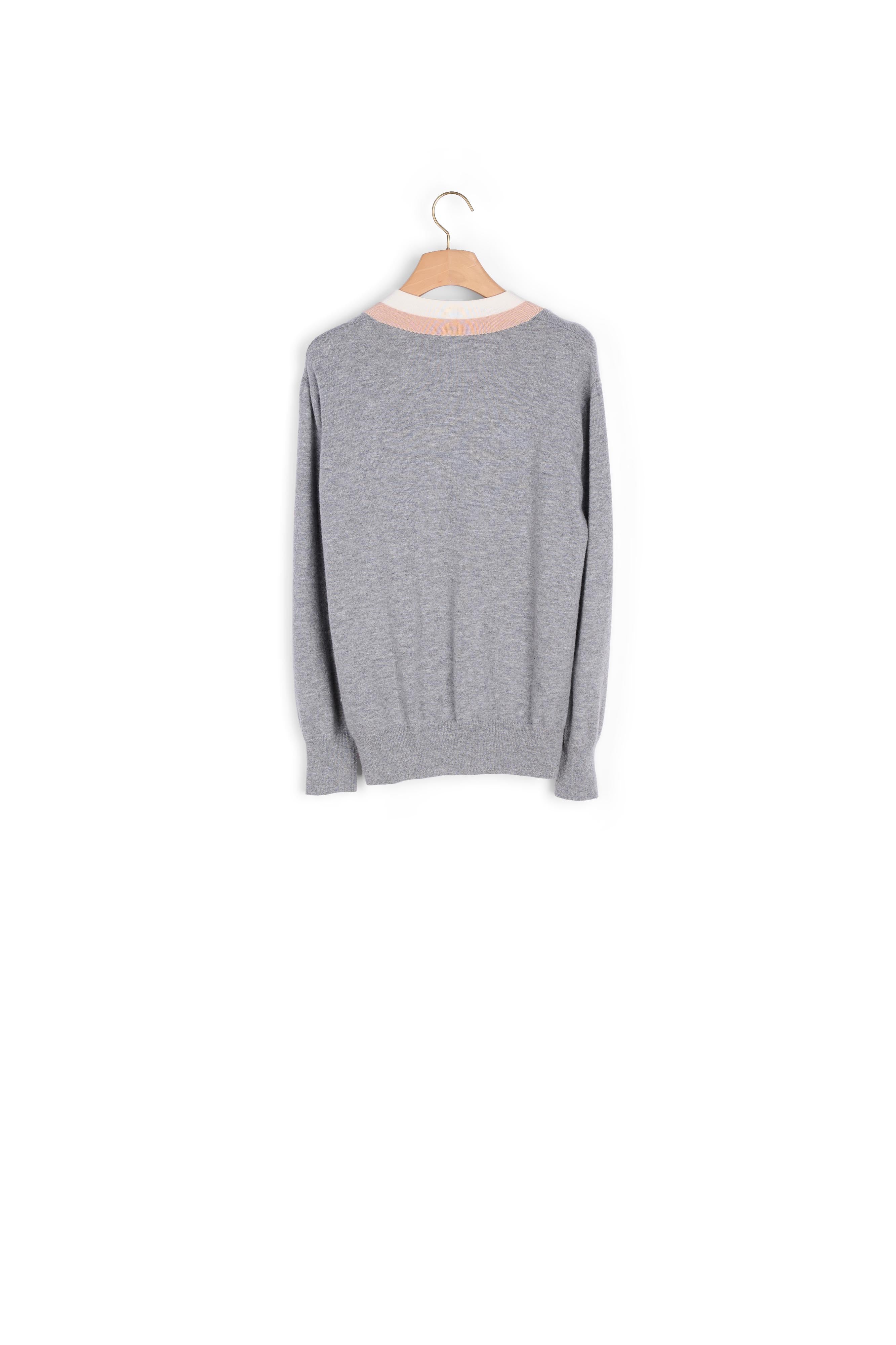 Pull en maille avec large galon bicolore Sandro seconde main