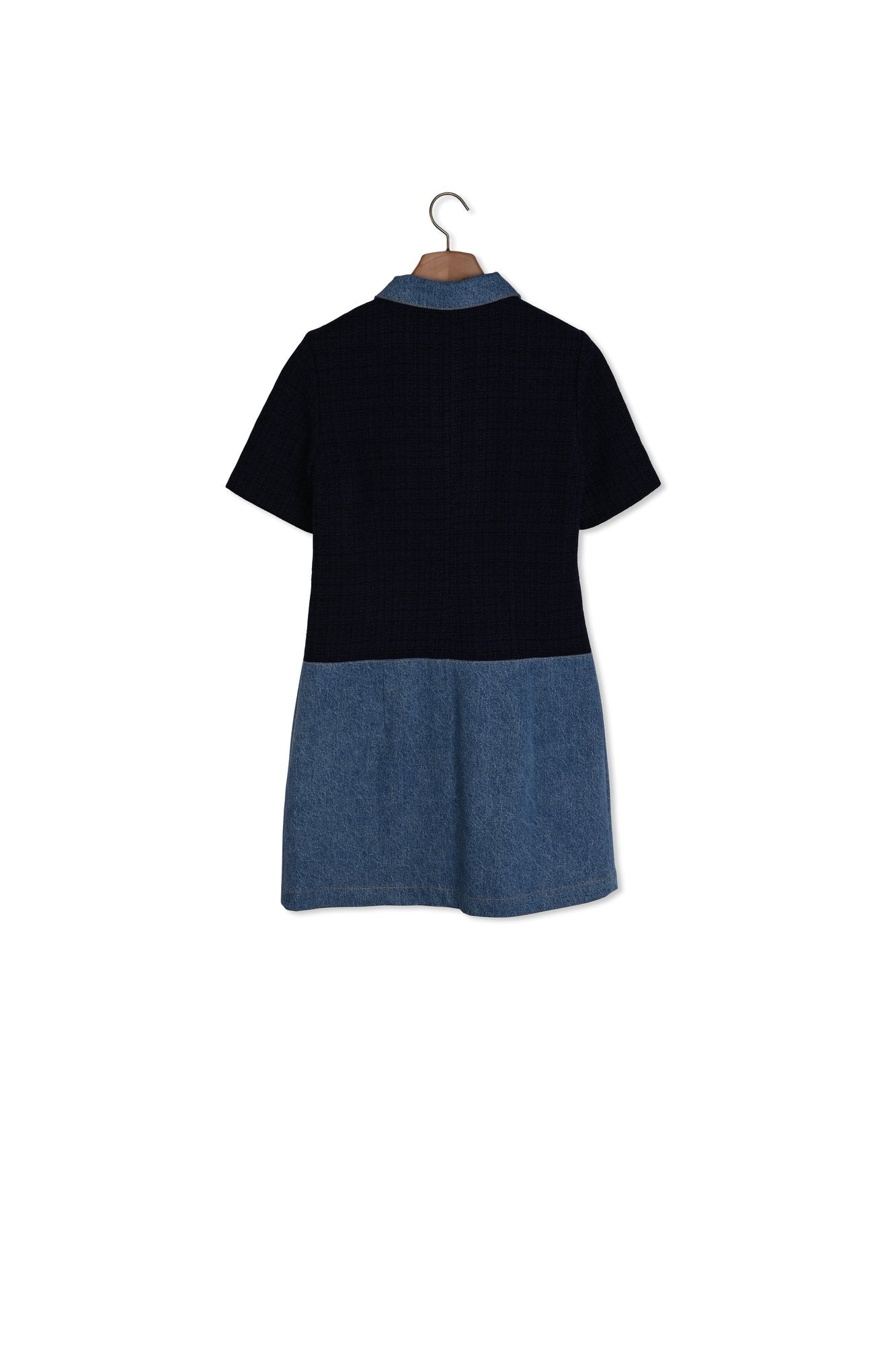 Robe courte en tweed et denim Sandro seconde main