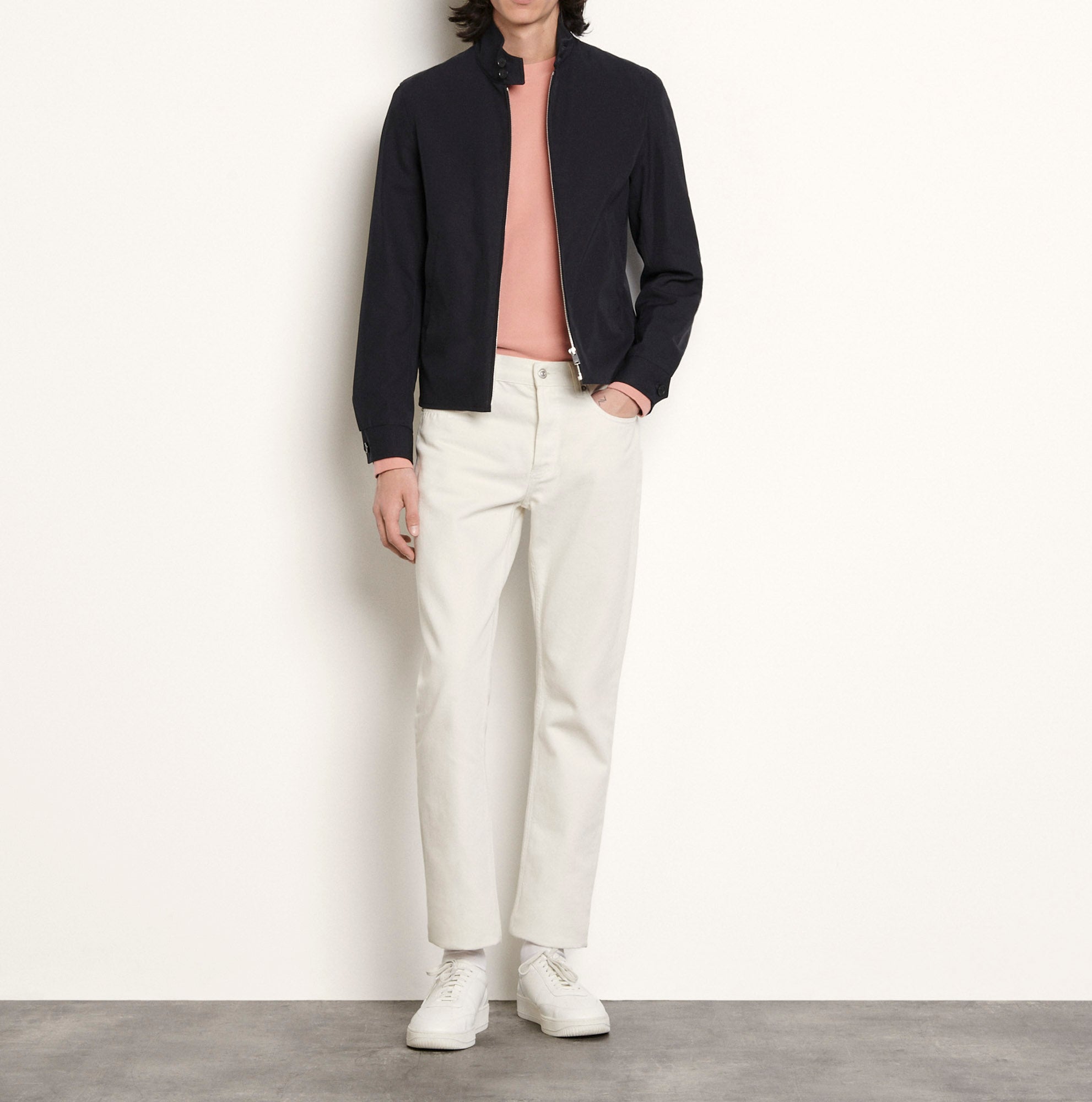Blouson zippé en coton Sandro seconde main