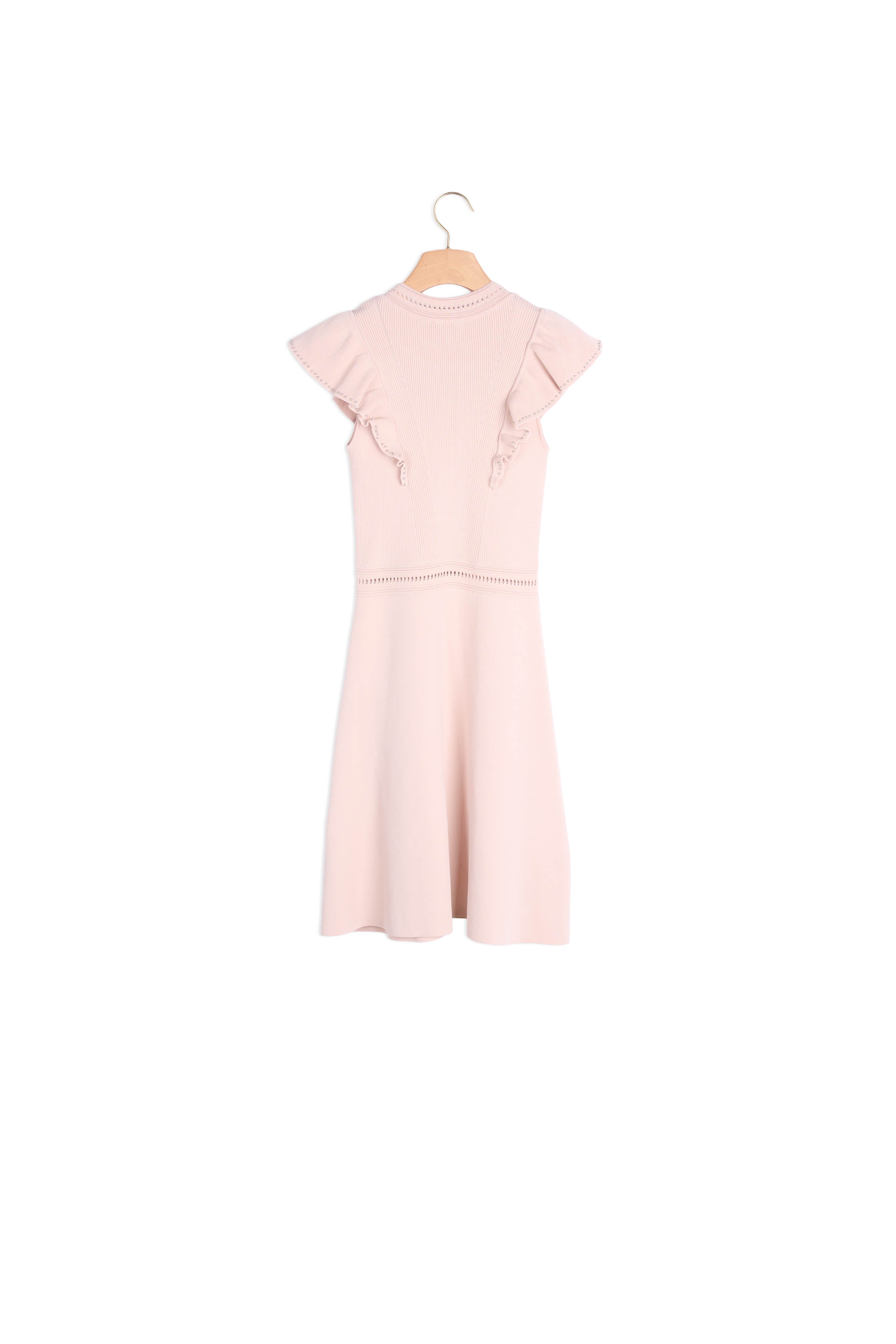 Robe en maille côtelée ornée de perles Sandro seconde main