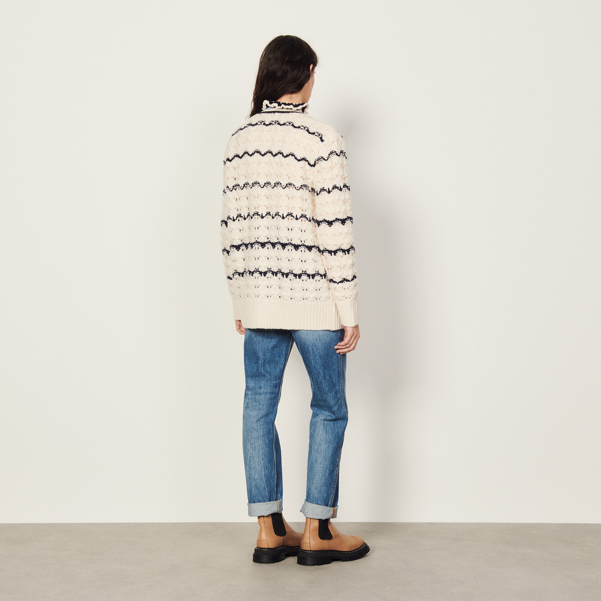 Cardi-coat avec patch Sandro seconde main