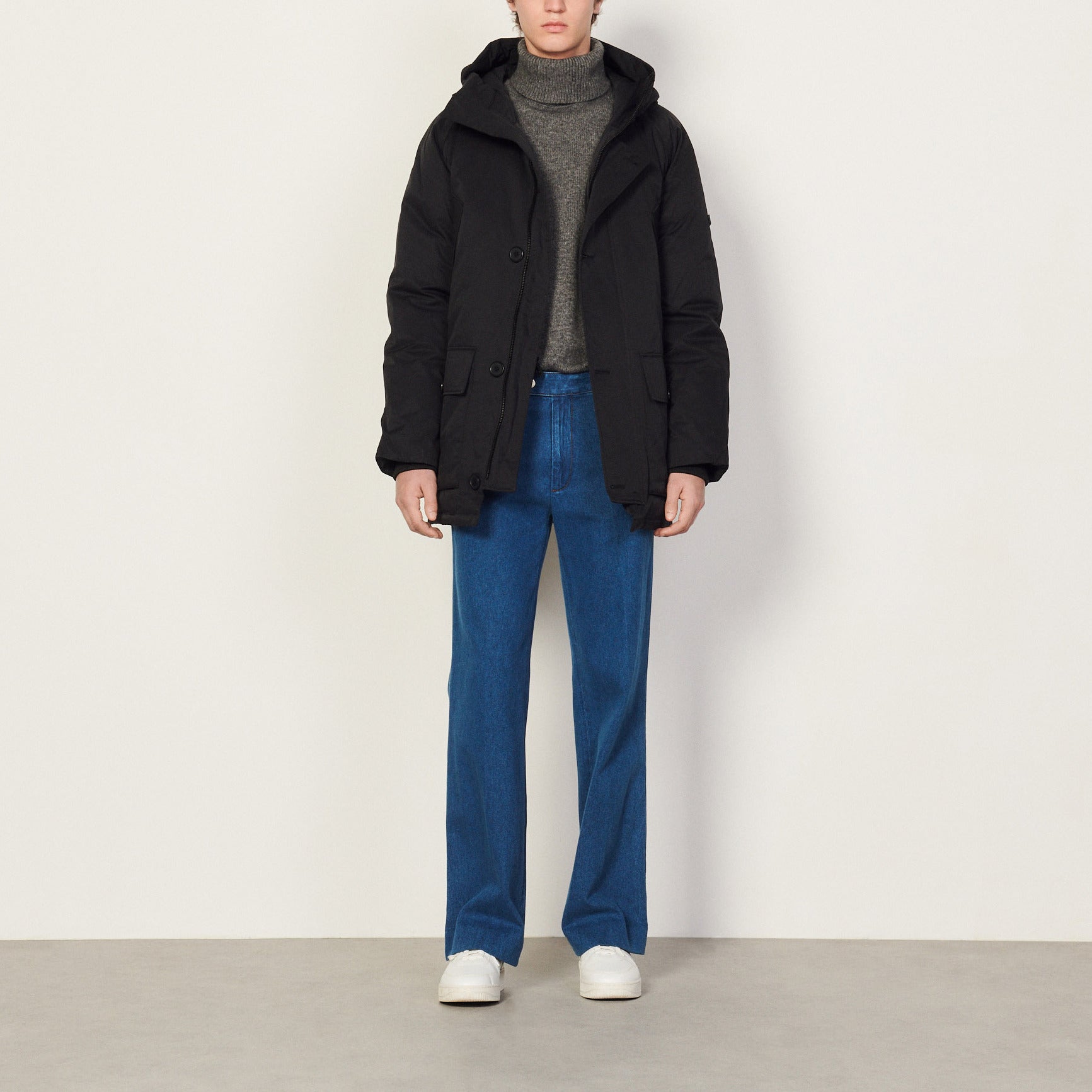 Manteau Noir Sandro seconde main