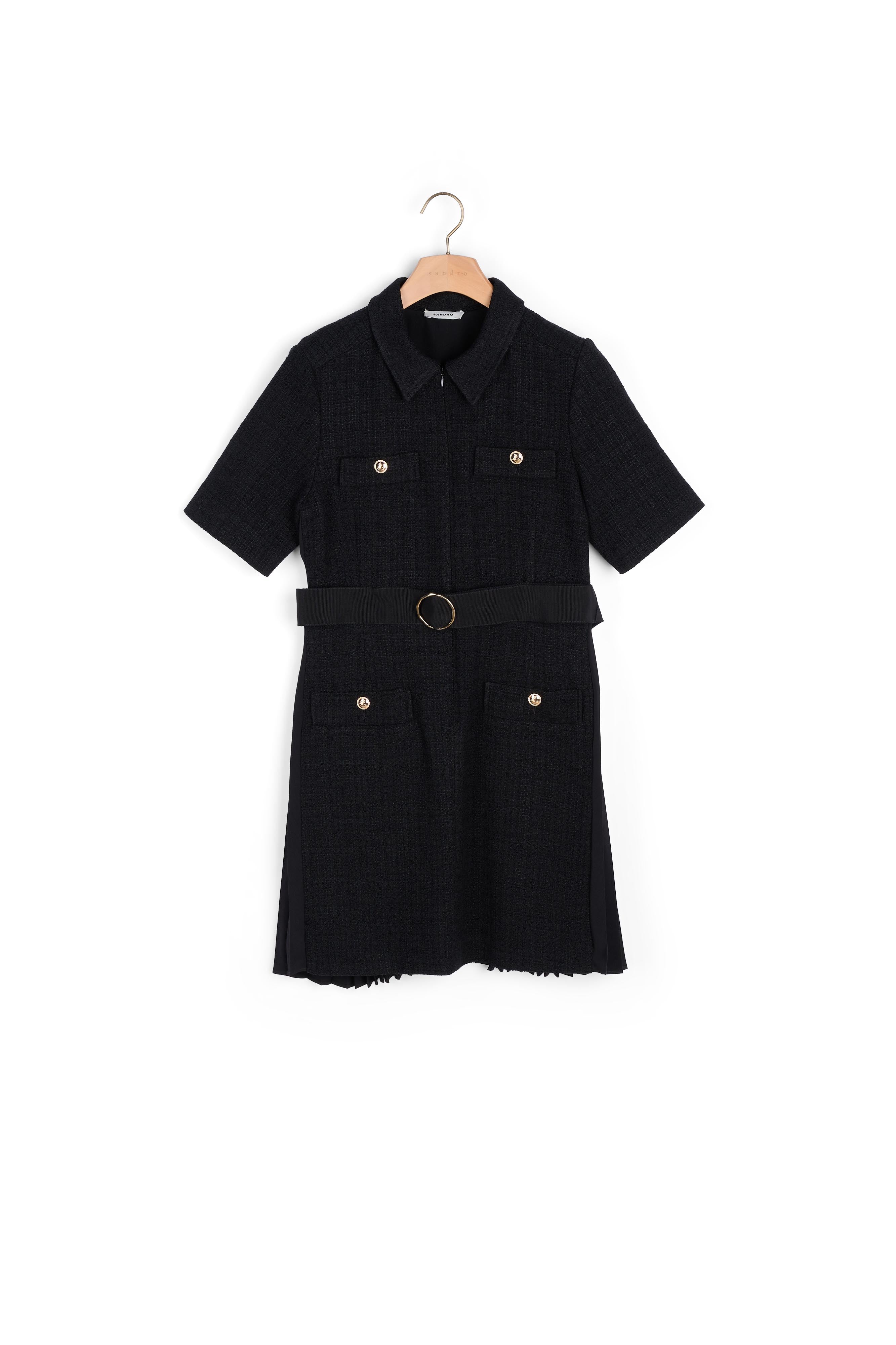 Robe à manches courtes bi matières Sandro seconde main