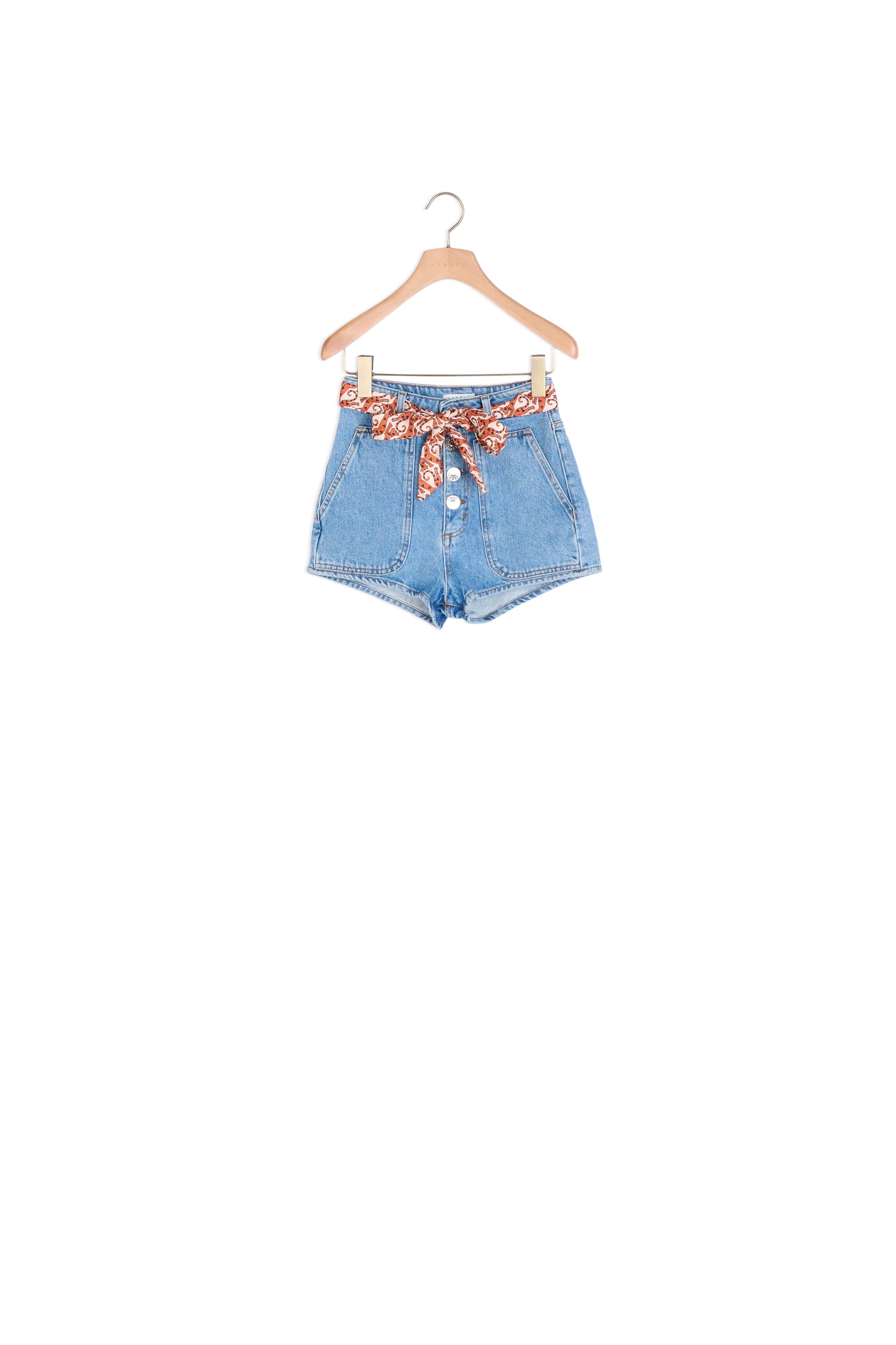 Short en Jean avec ceinture amovible Sandro seconde main