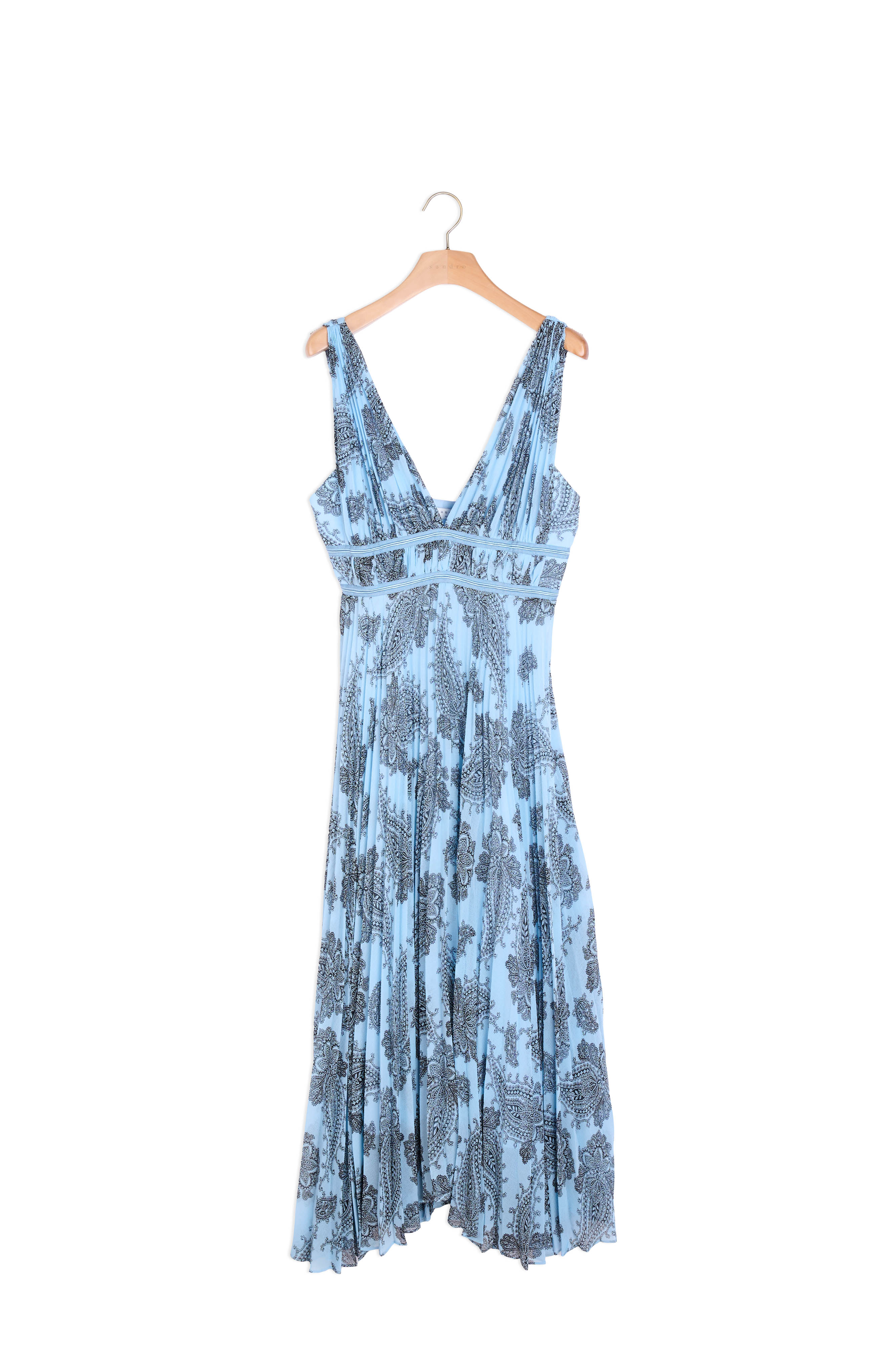 Robe longue en mousseline imprimée Sandro seconde main