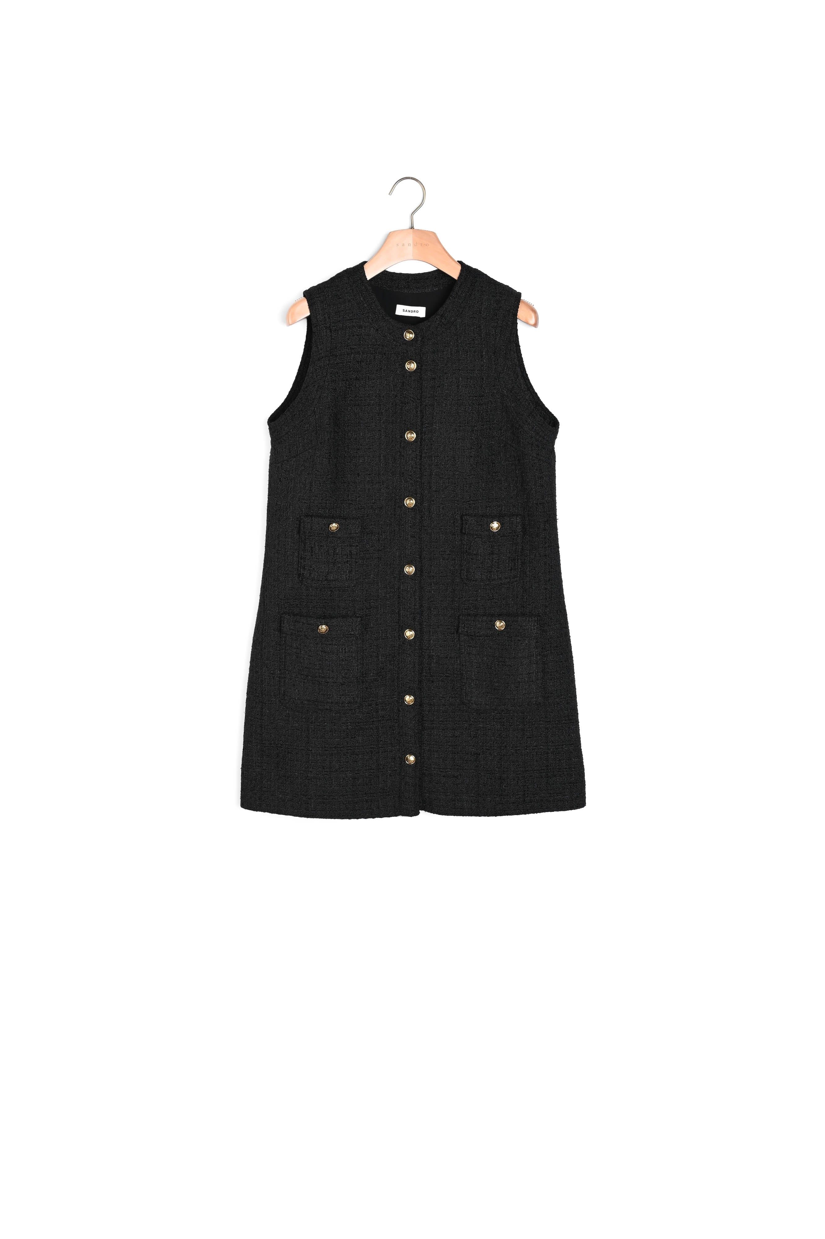 Robe courte en tweed Sandro seconde main