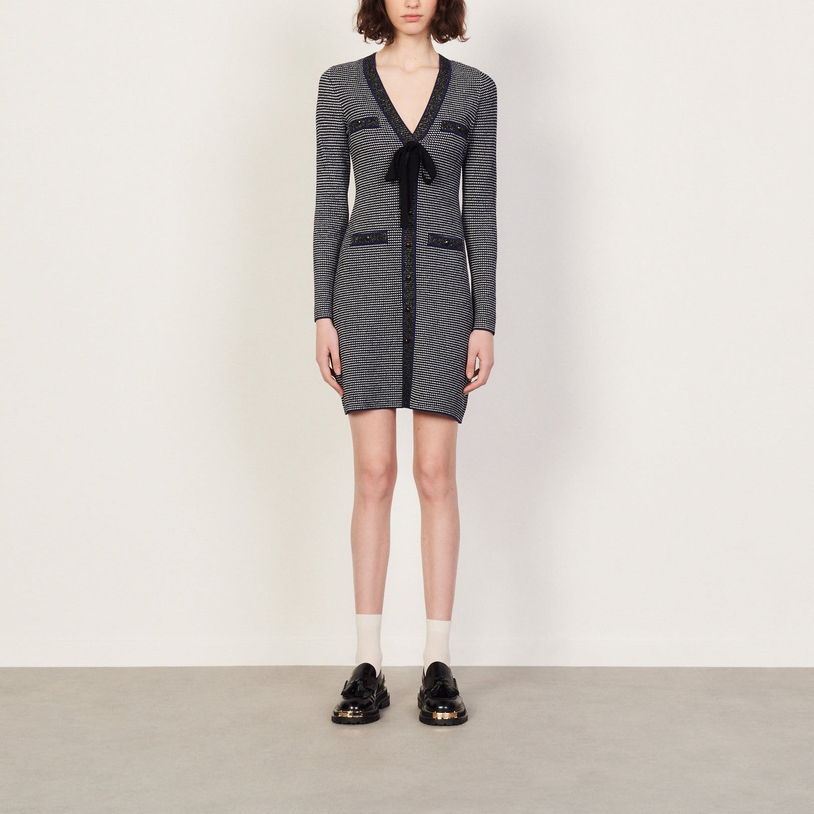 Robe en Maille fantaisie Sandro seconde main