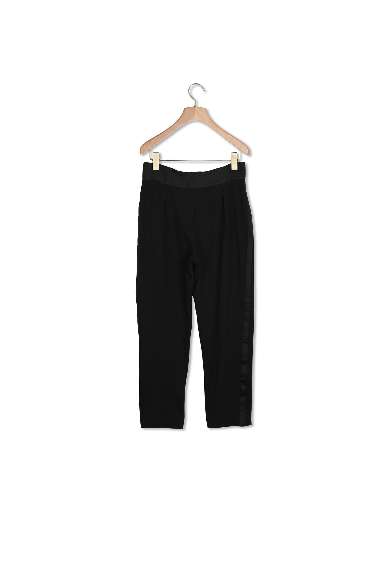 Pantalon droit à ceinture satinée Sandro seconde main