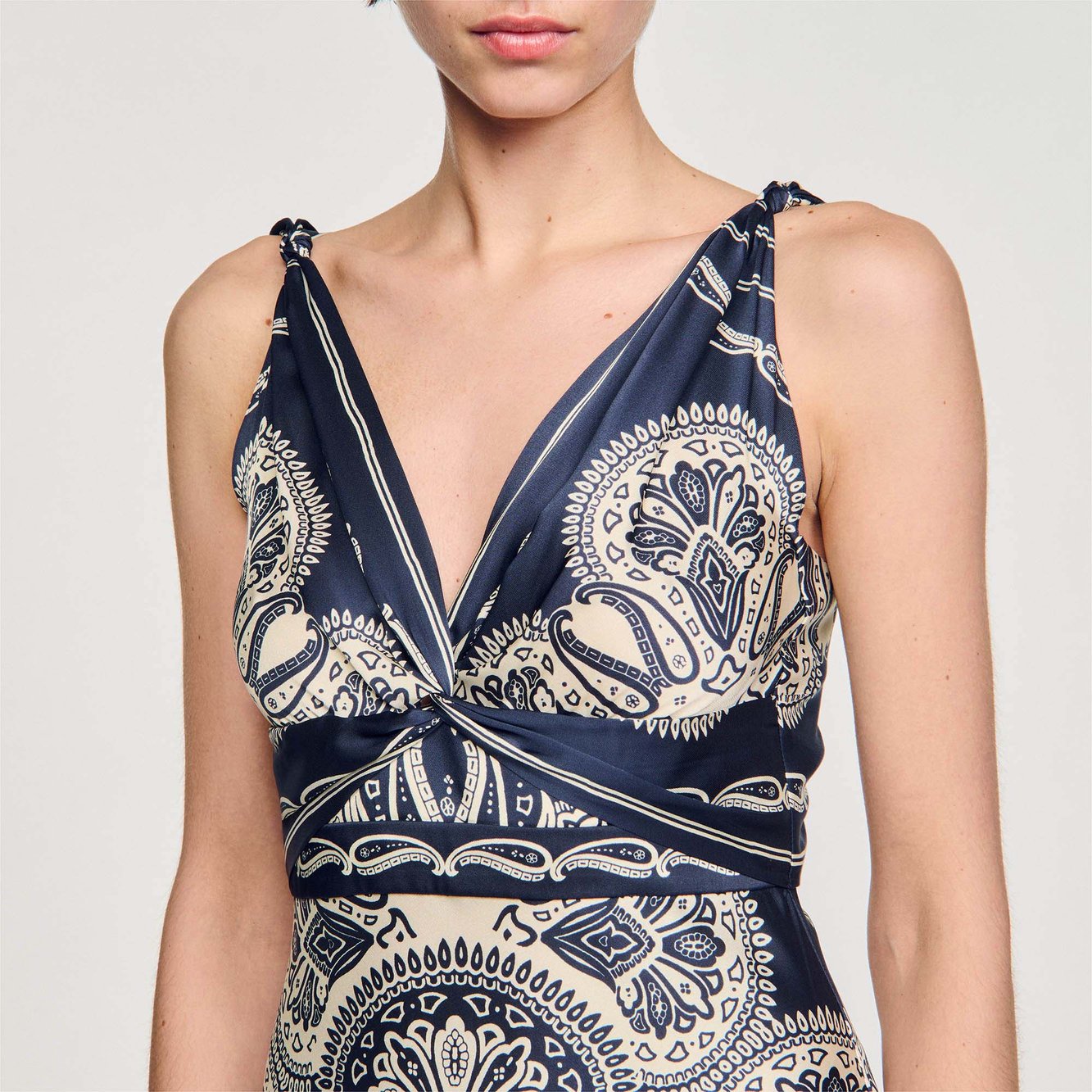 Robe longue imprimée Sandro seconde main