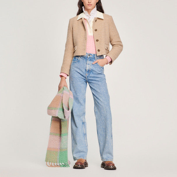 Jean droit orné de strass Sandro seconde main