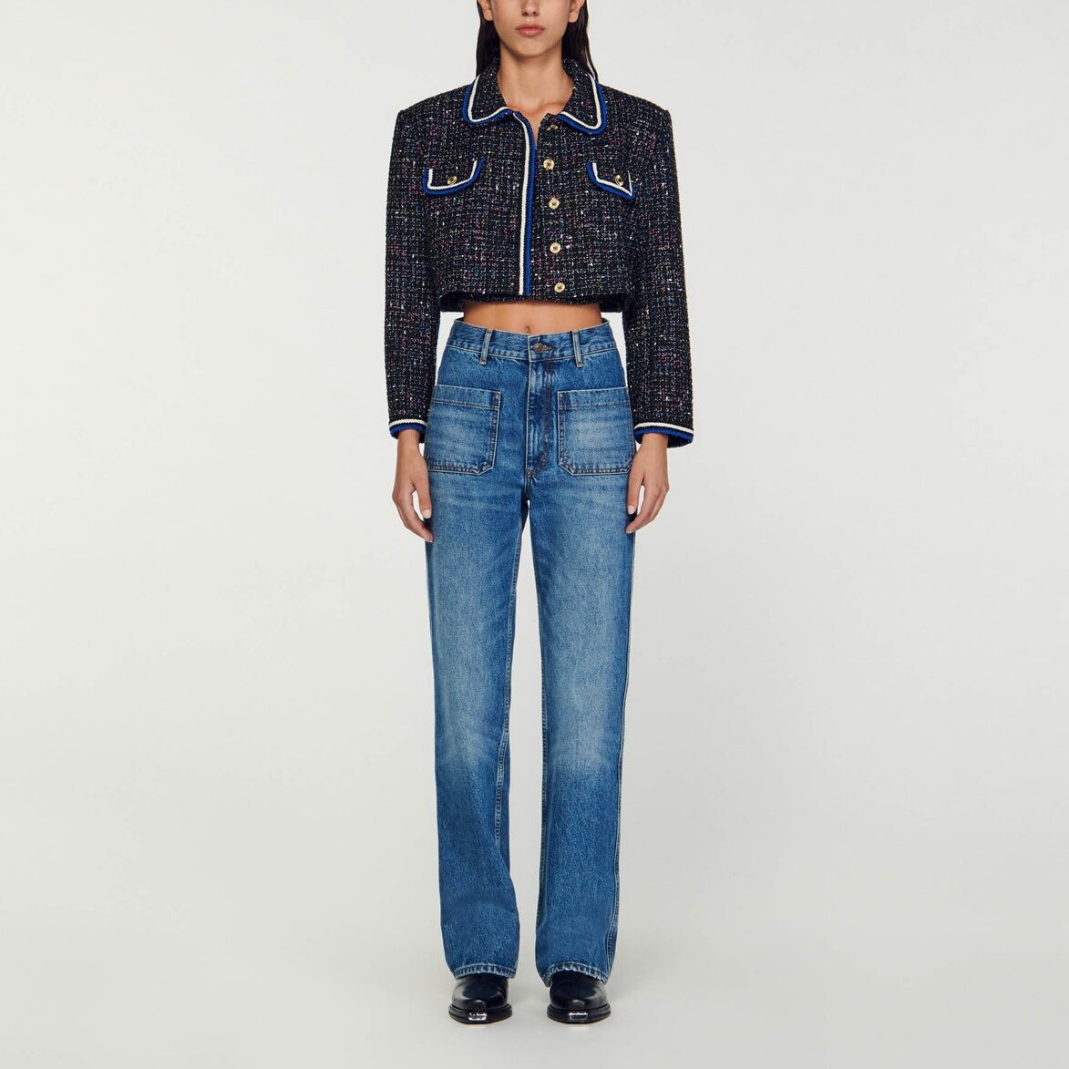 Veste courte en tweed Sandro seconde main