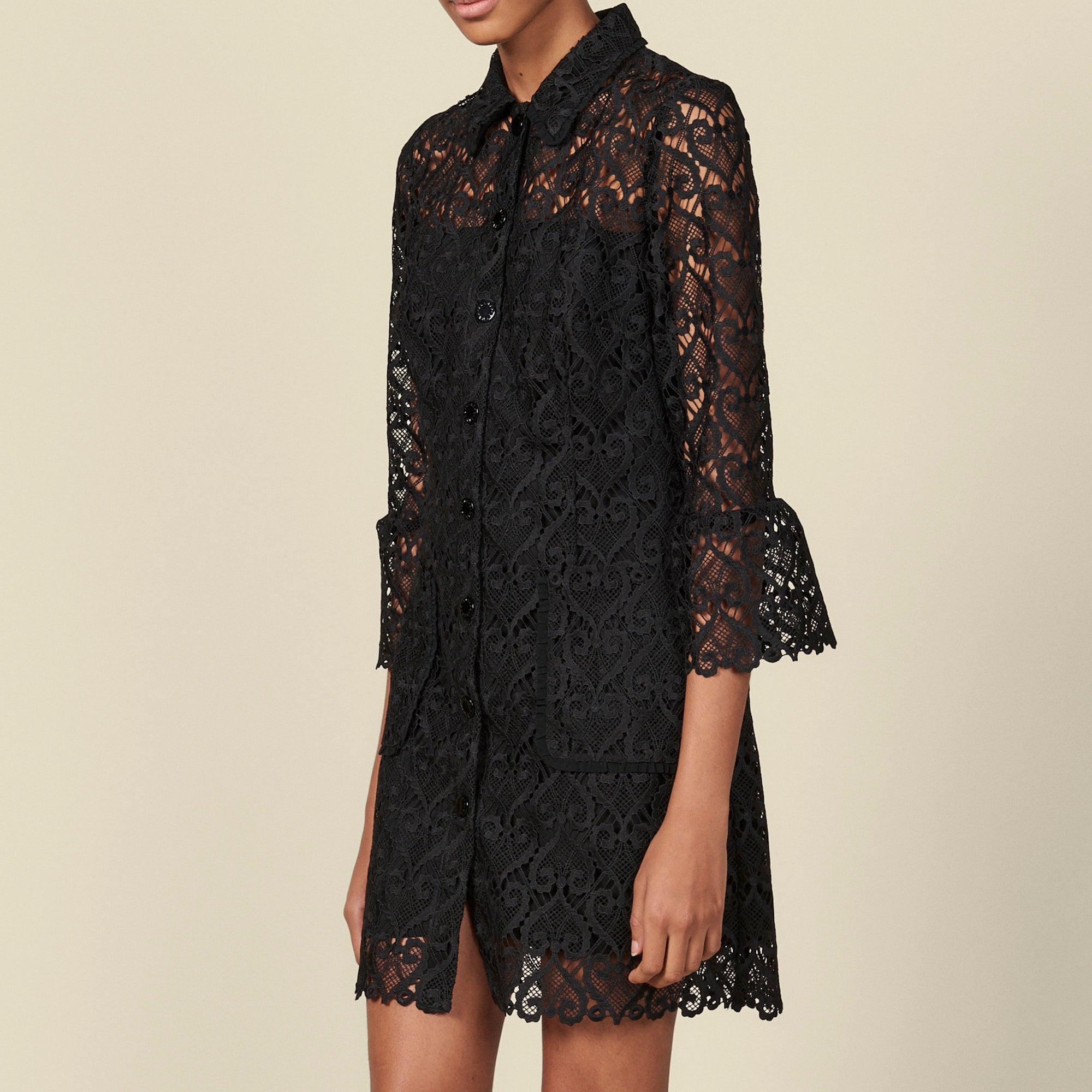 Robe Manteau en guipure Sandro seconde main