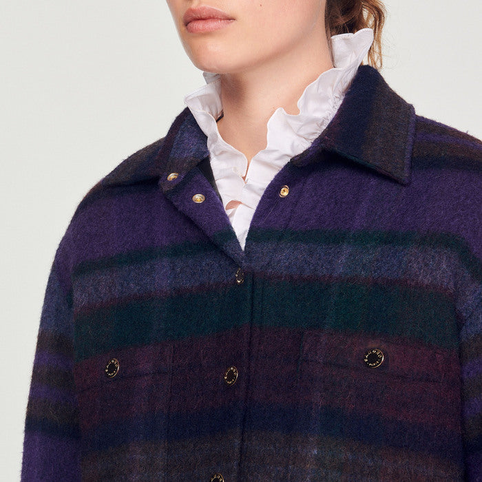 Manteau surChemise à carreaux Sandro seconde main