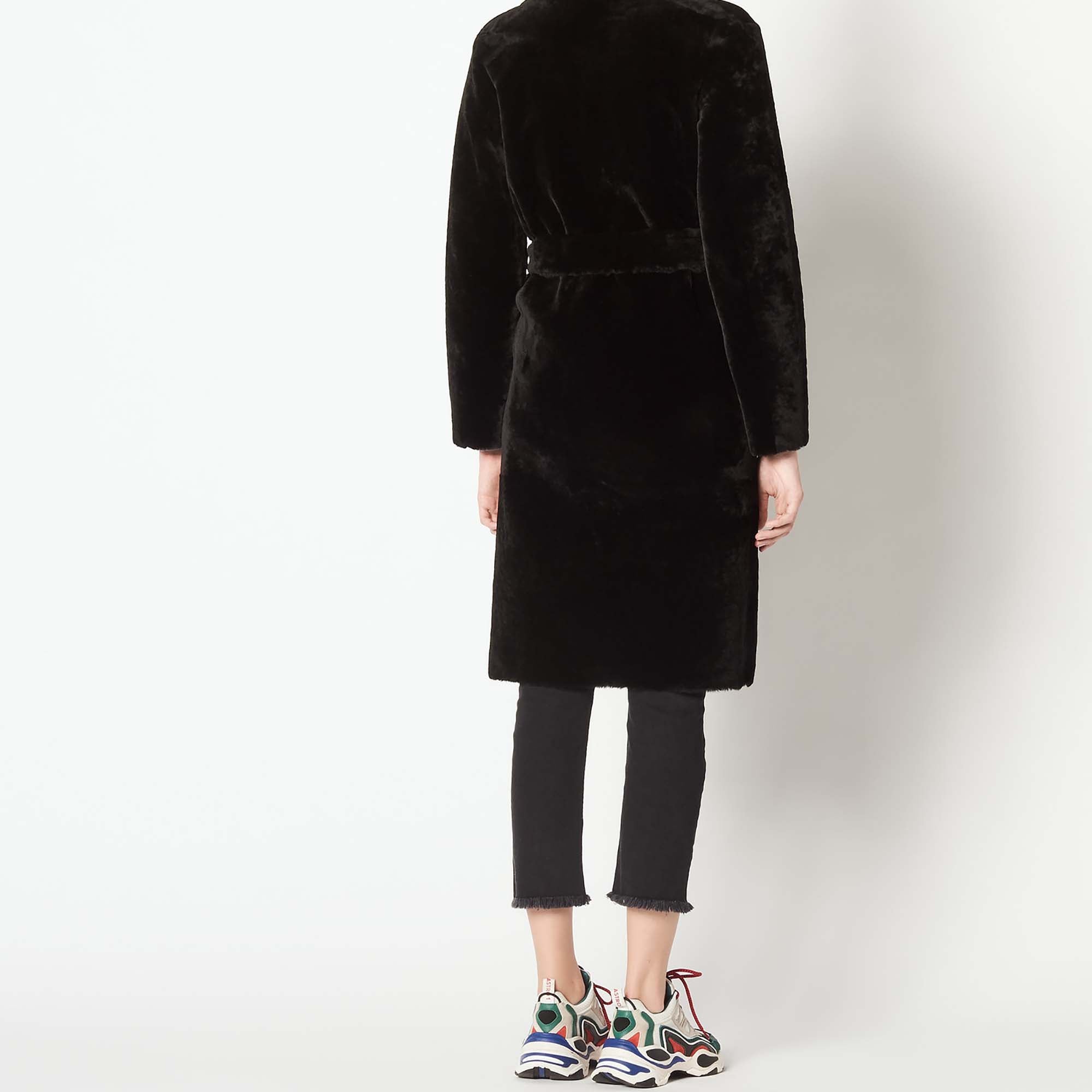 Manteau en peau lainée Sandro seconde main