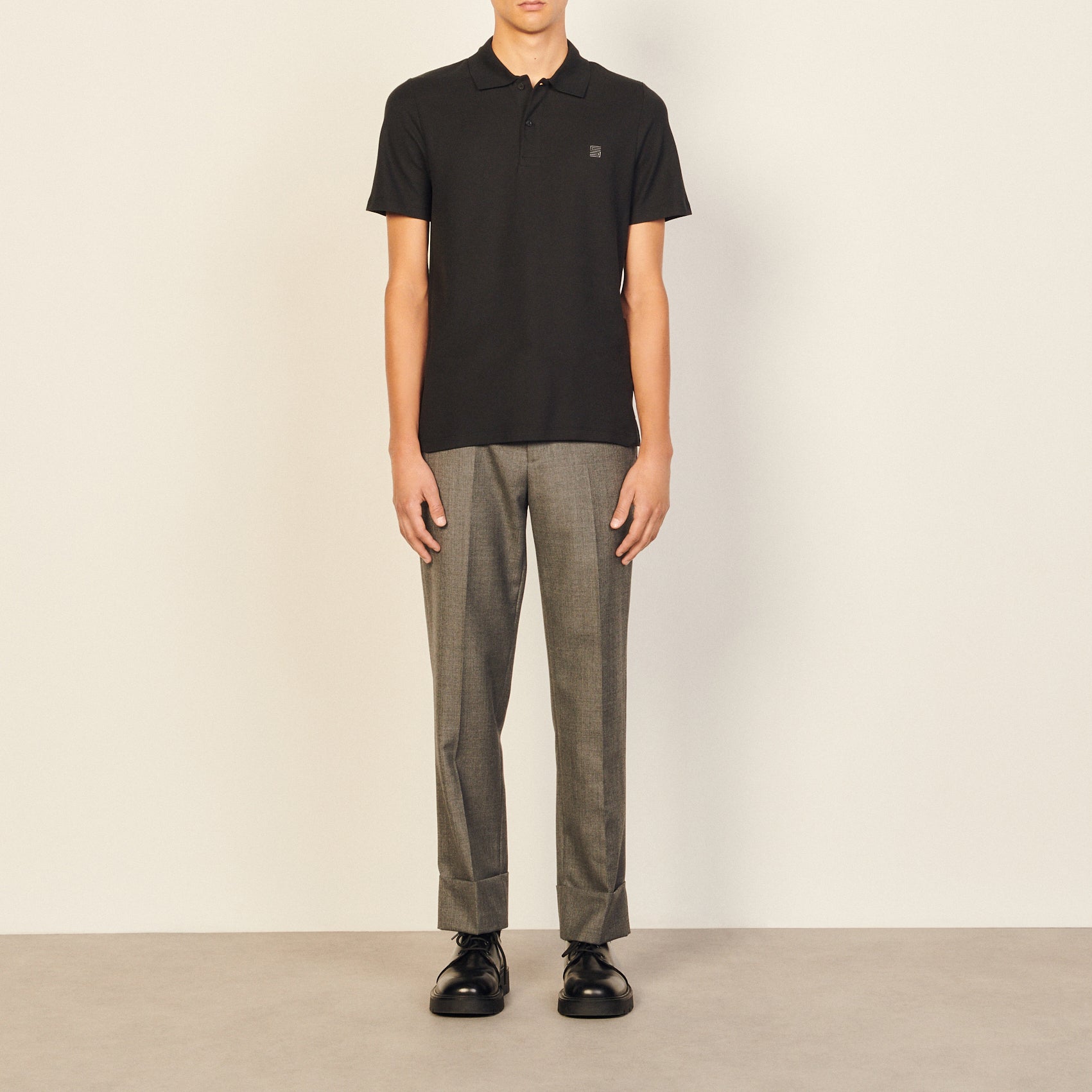 Polo en coton avec logo S Sandro seconde main