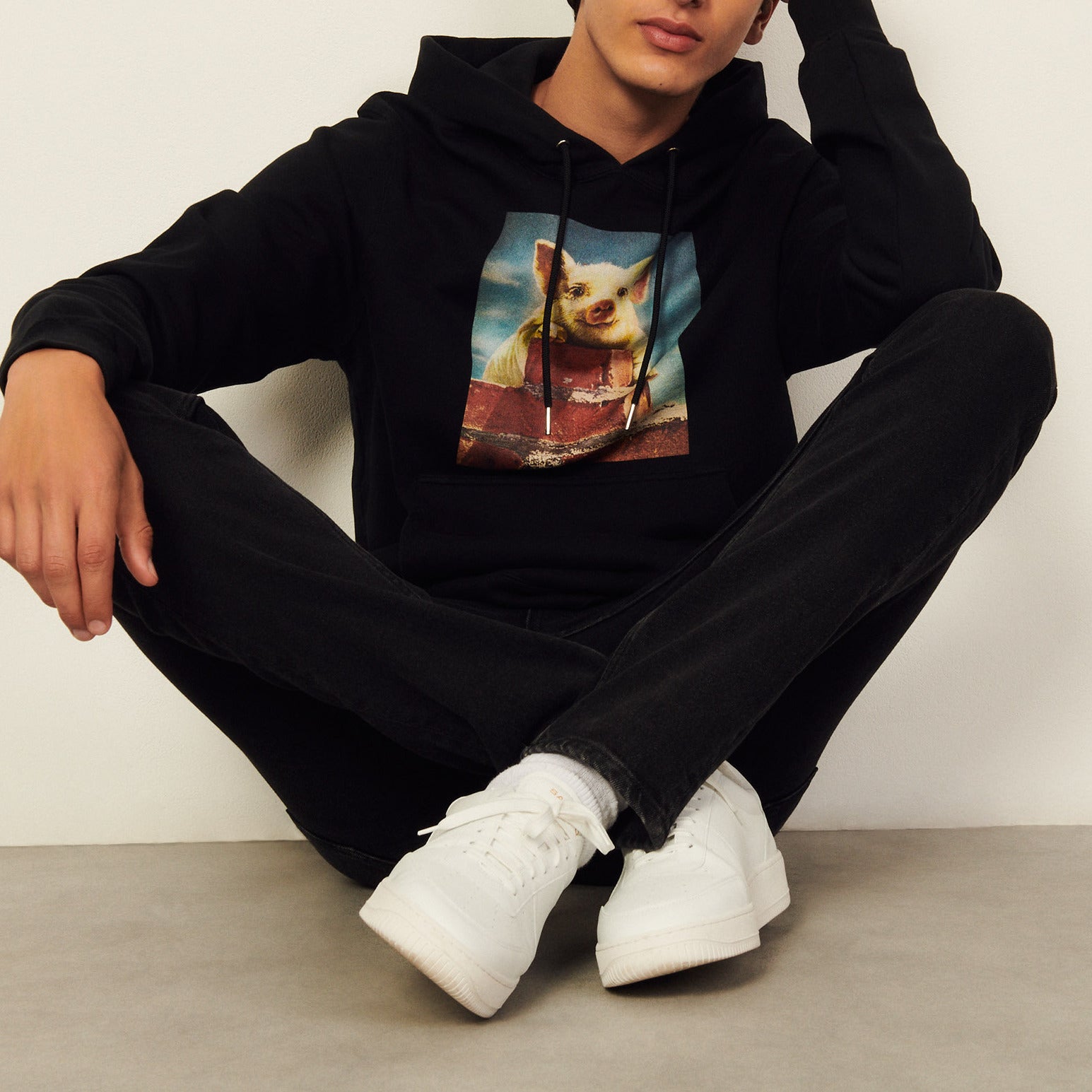 Hoodie en coton avec iconographie Sandro seconde main