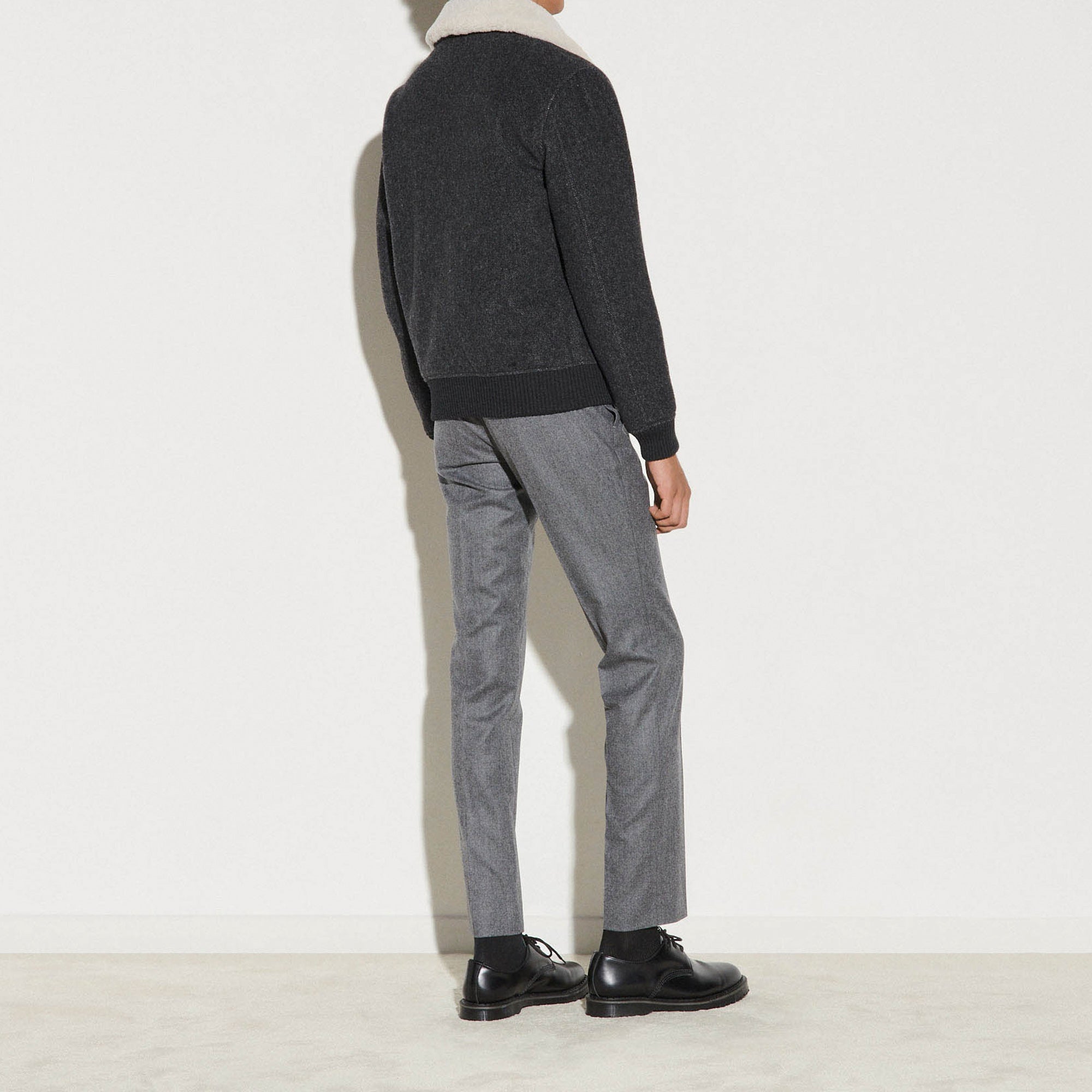 Blouson aviateur en drap de laine Sandro seconde main