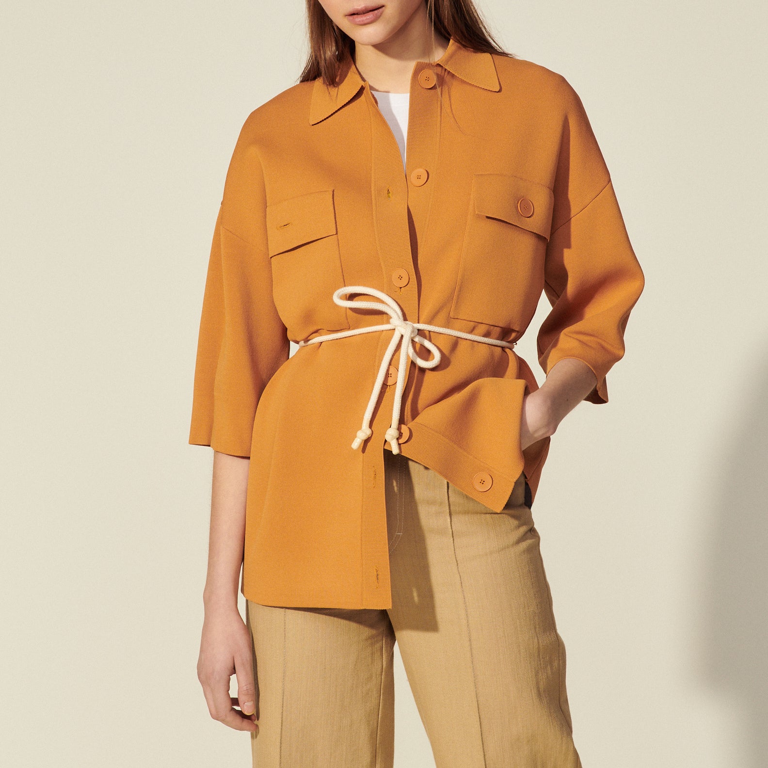 Cardi-coat oversize esprit surChemise Sandro seconde main