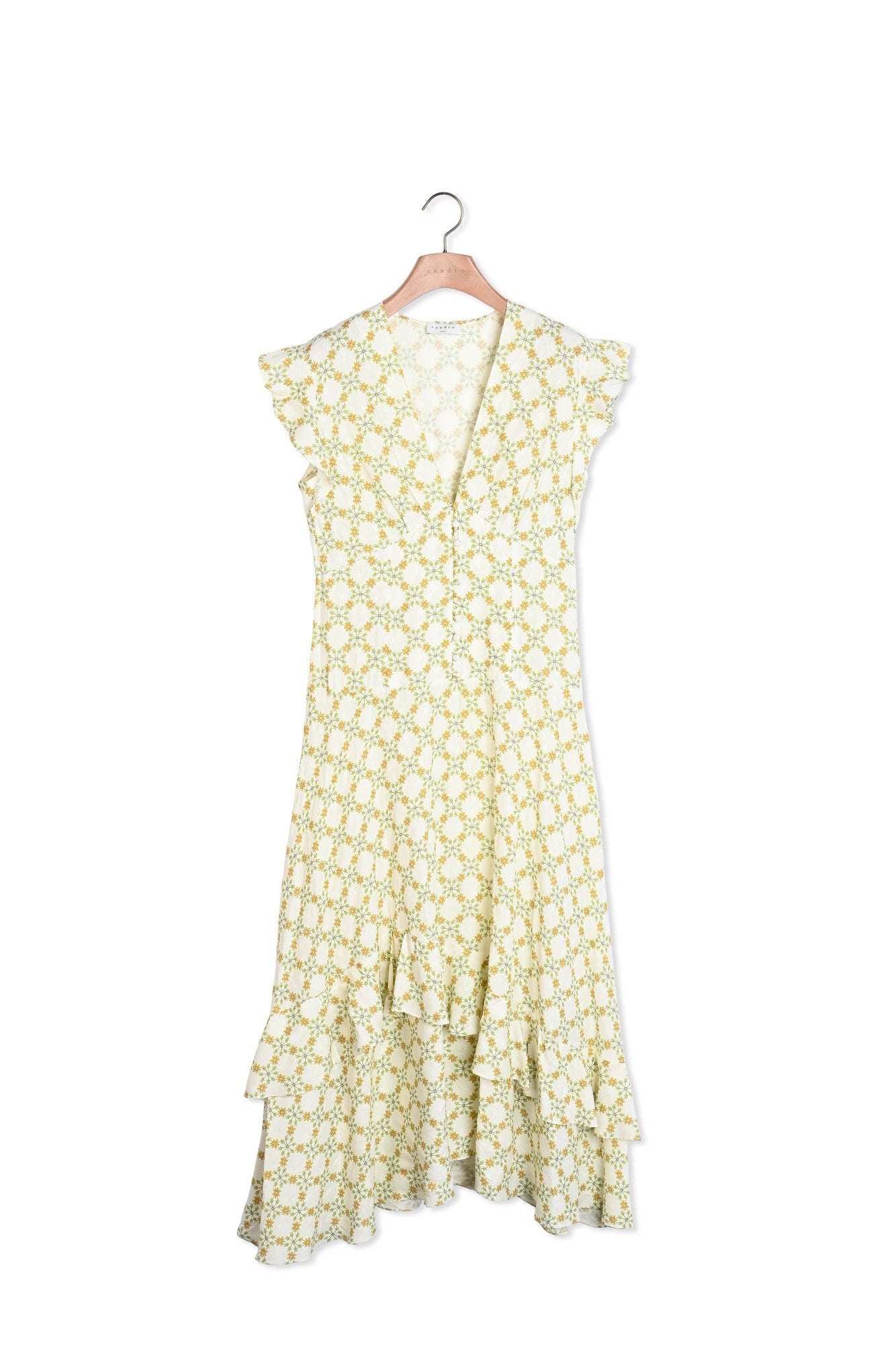 Robe longue en jacquard imprimé Sandro seconde main