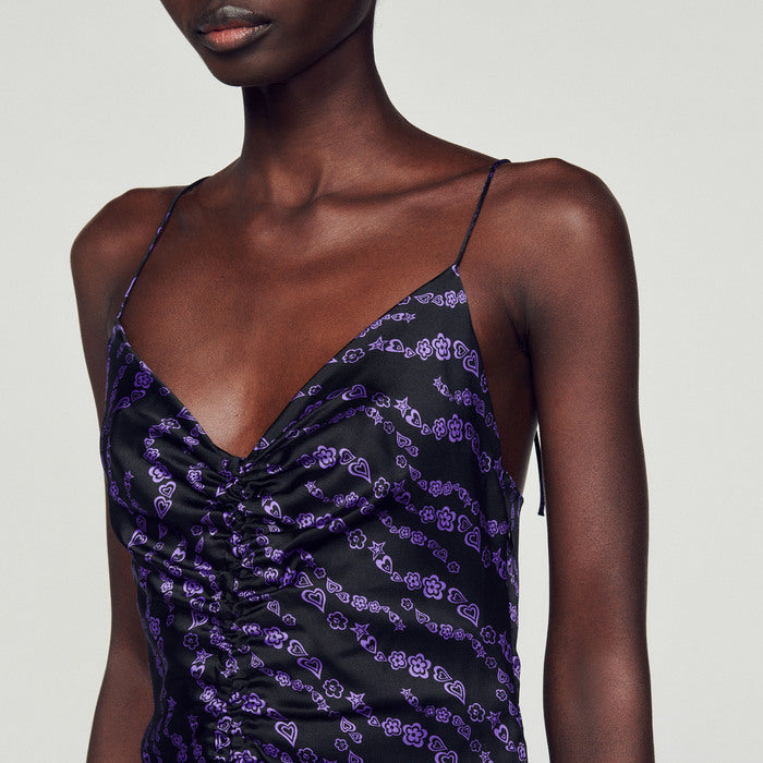 Robe longue à fines bretelles Sandro seconde main