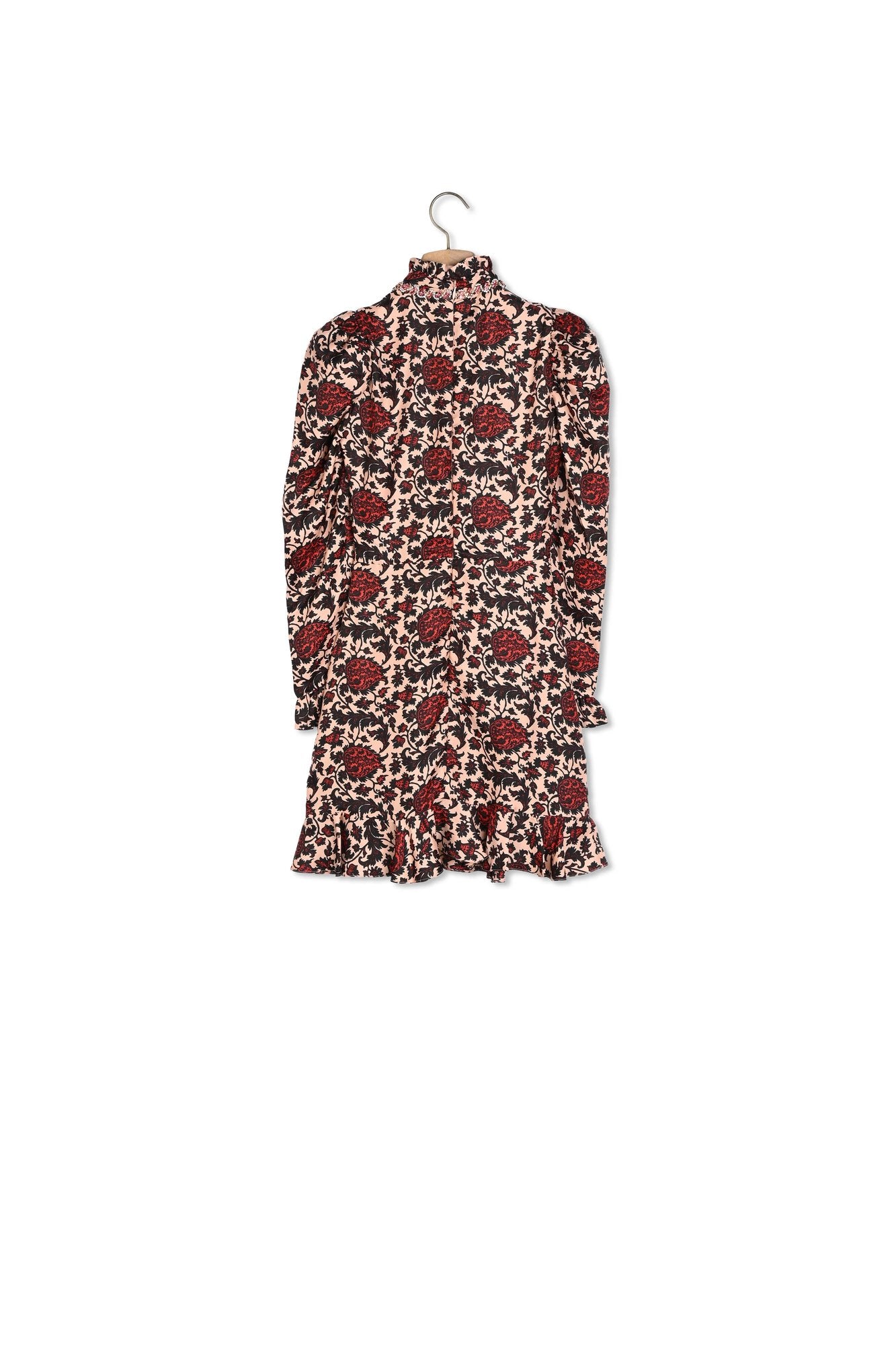 Robe courte imprimée en soie mélangée Sandro seconde main