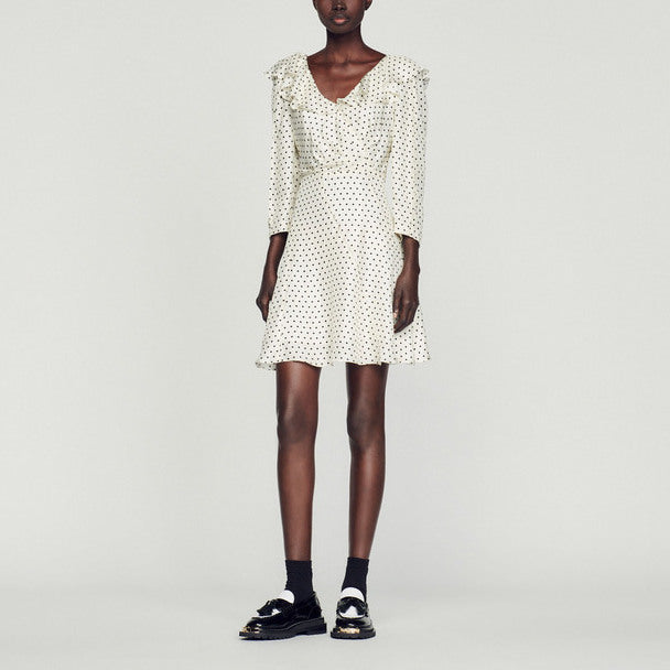 Robe courte à imprimé pois Sandro seconde main