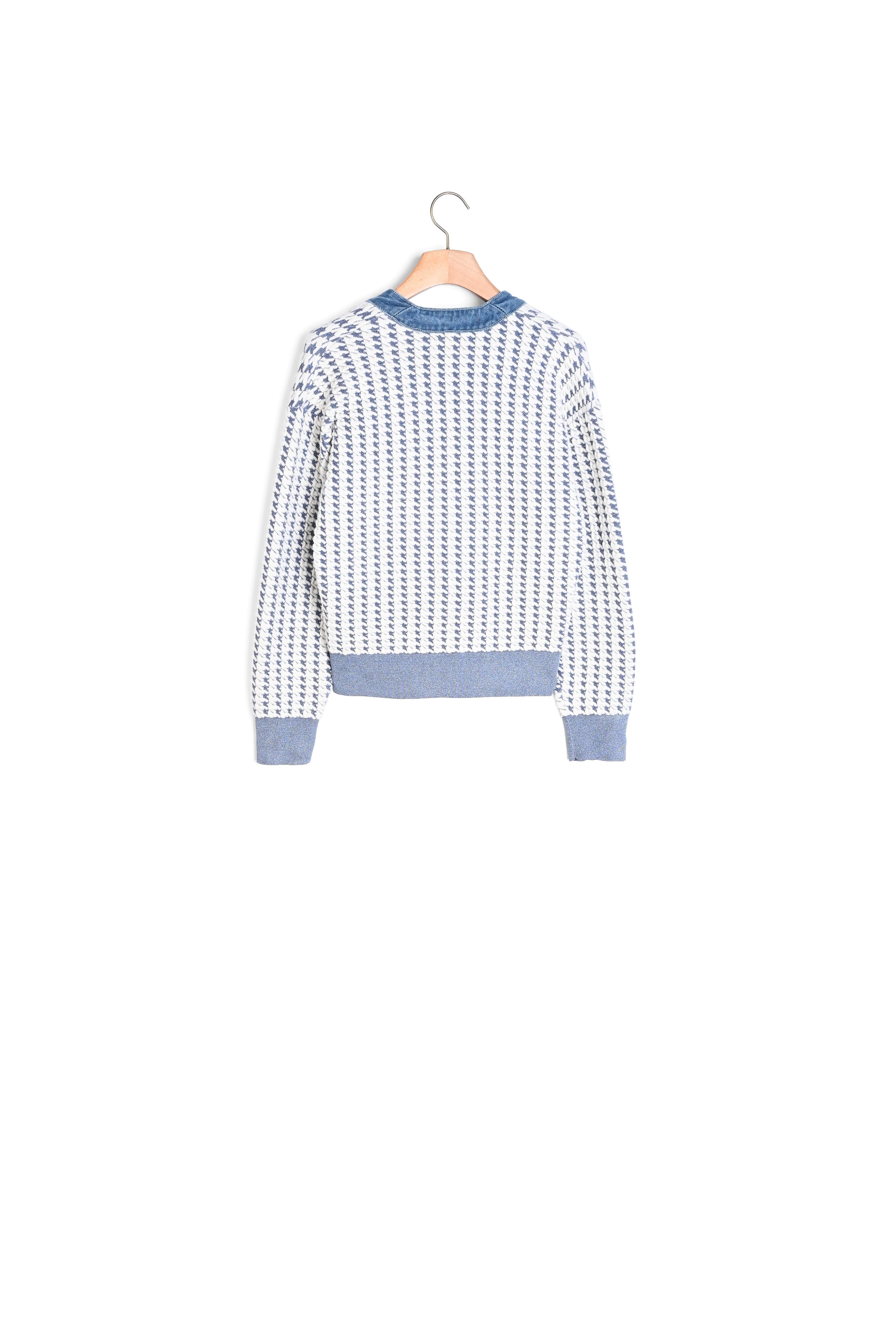 Cardigan court en tweed et Jean Sandro seconde main