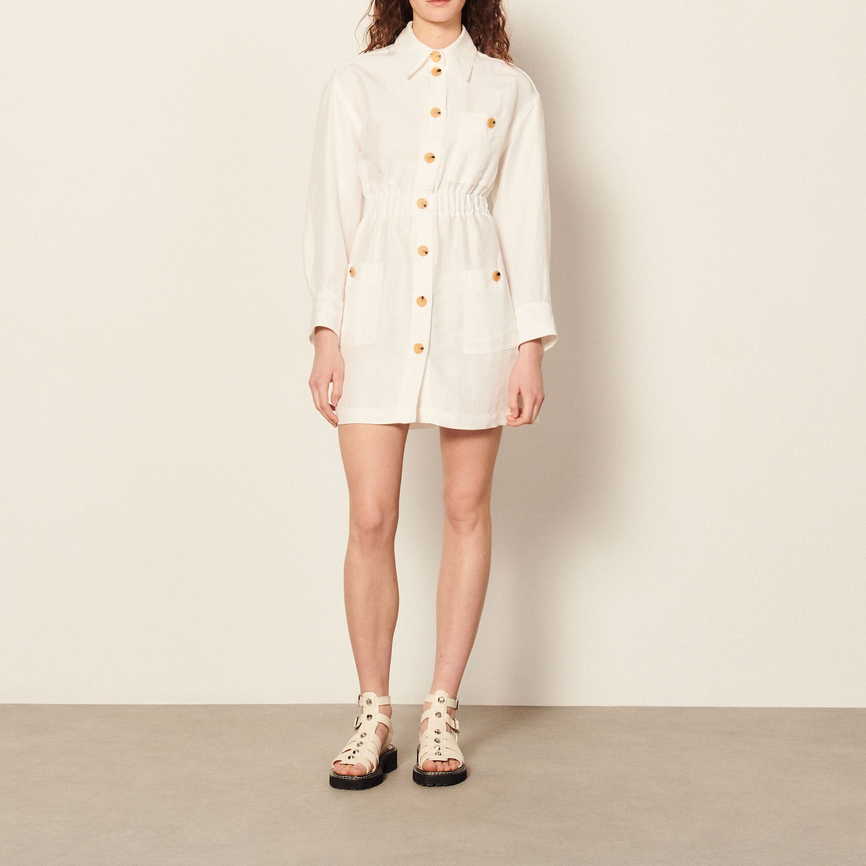 Robe Ecru Sandro seconde main