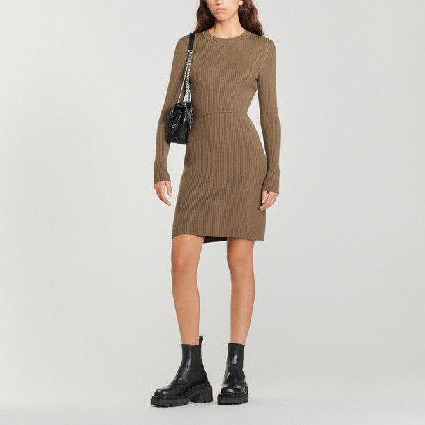 Robe en Maille côtelée Sandro seconde main