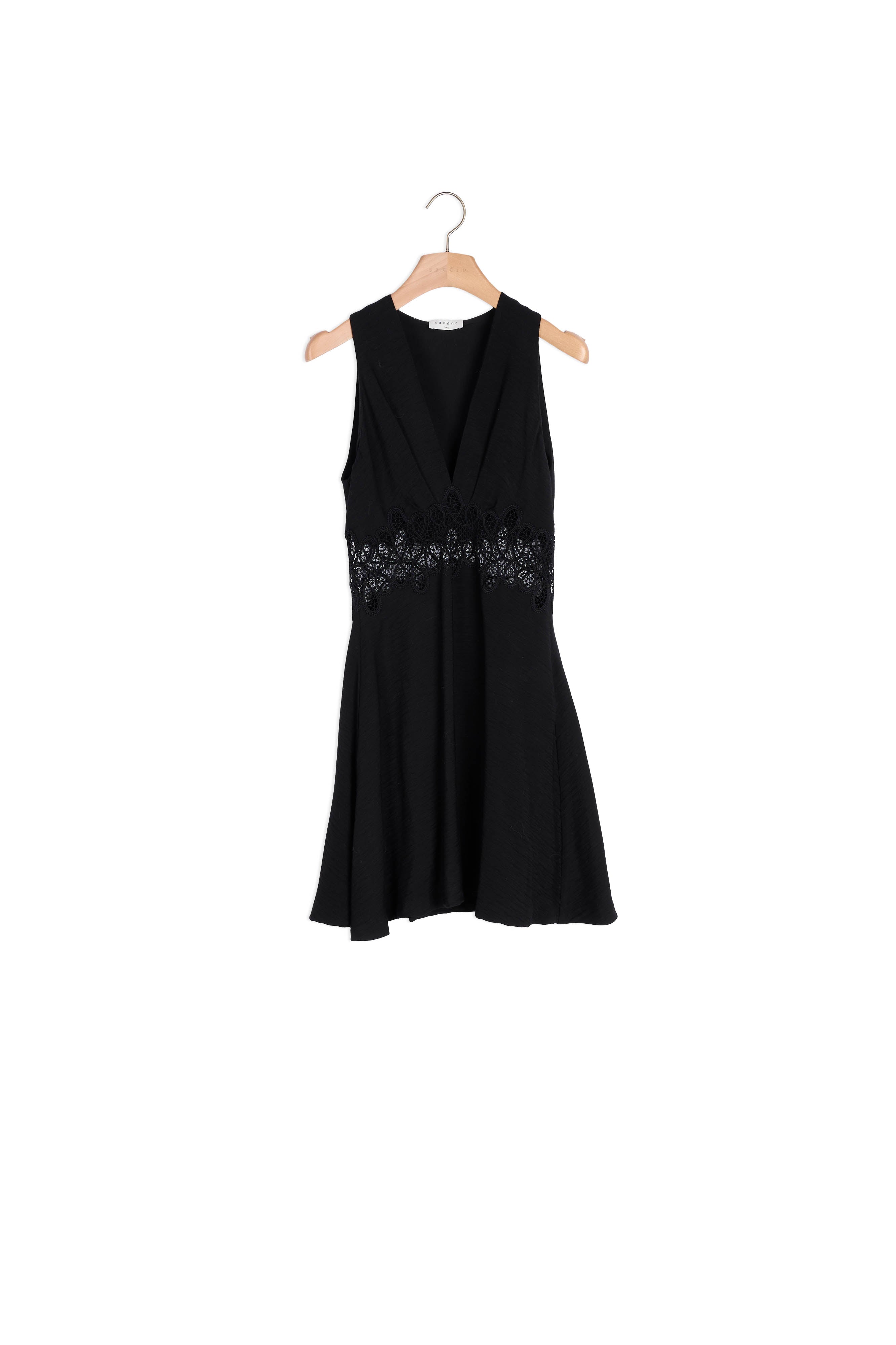 Robe courte avec insert de dentelle Sandro seconde main