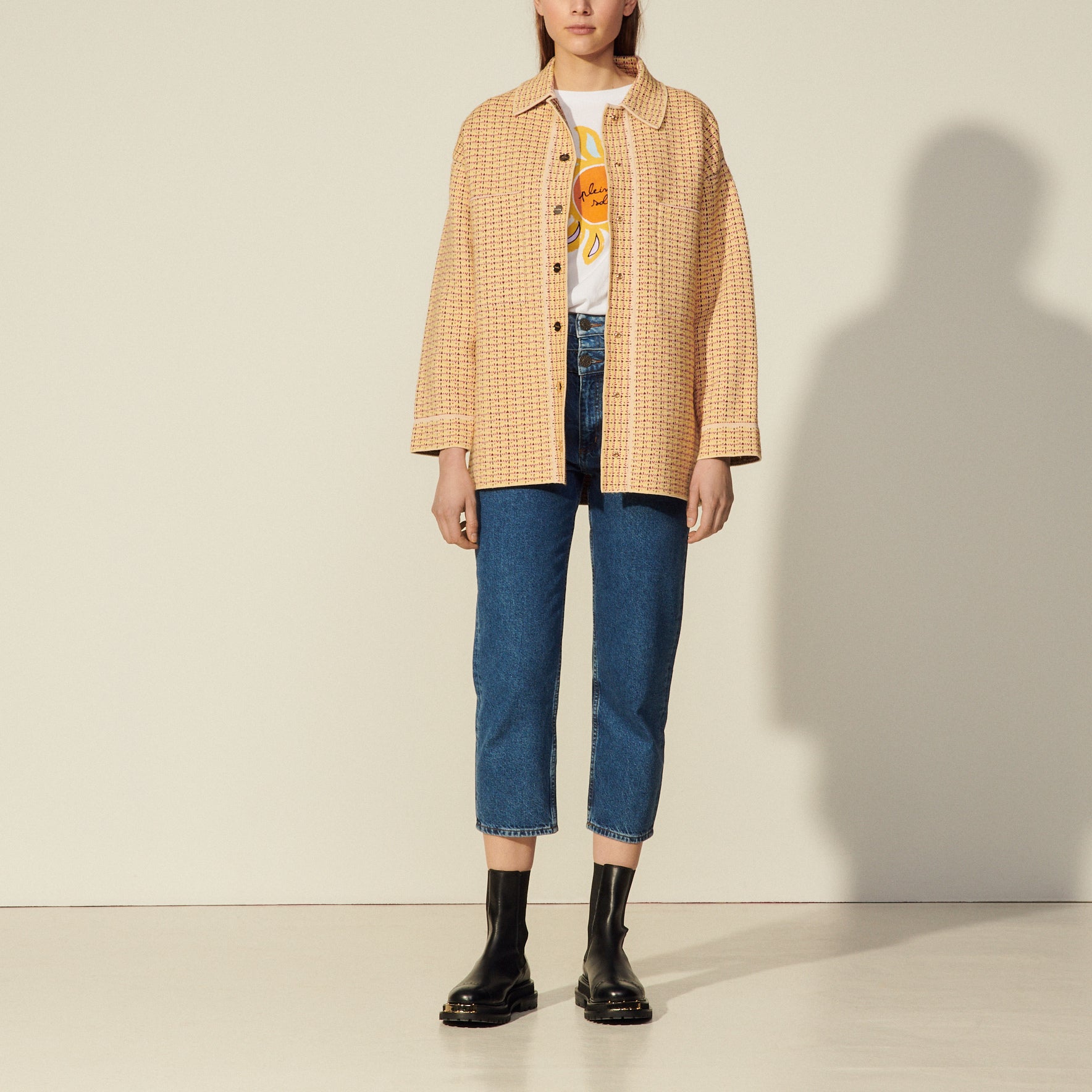 Cardicoat esprit surChemise en tweed Sandro seconde main