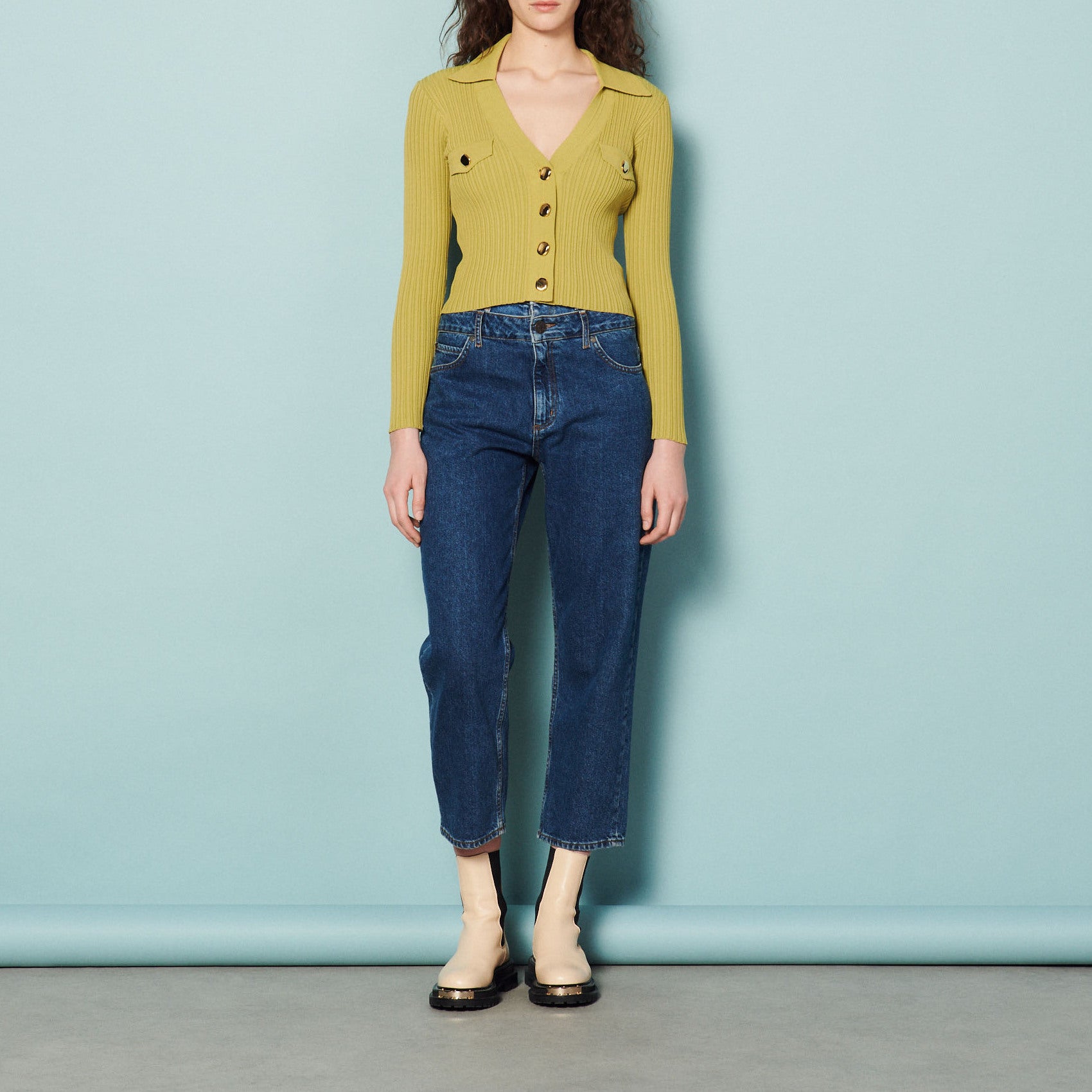 Cardigan à côtes Sandro seconde main