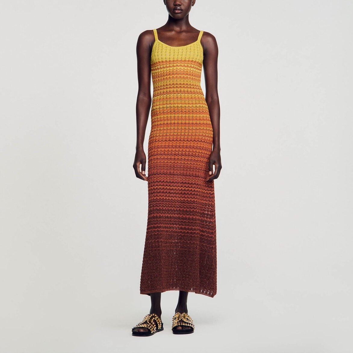 Robe longue en Maille Sandro seconde main