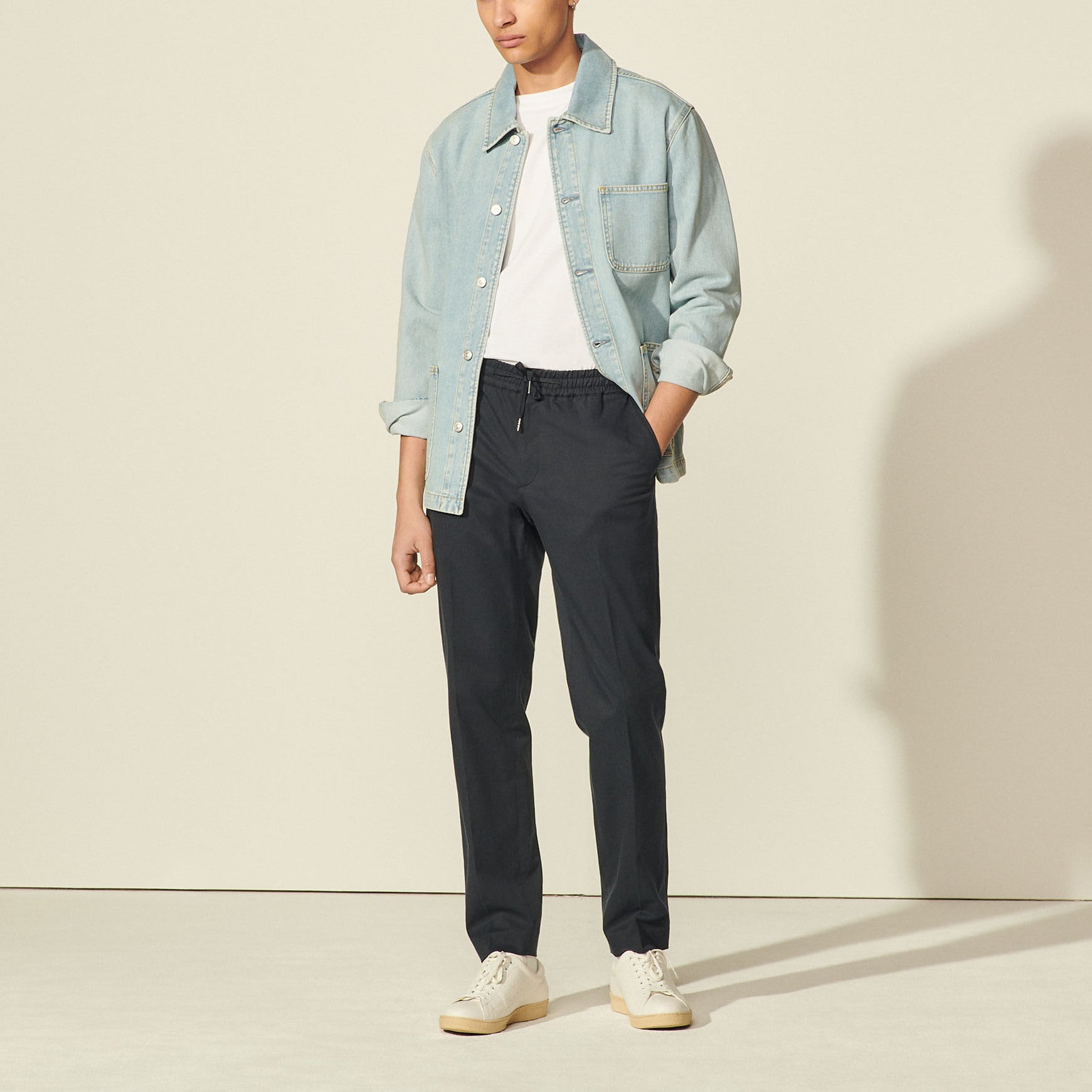 Pantalon à la ceinture élastique Sandro seconde main