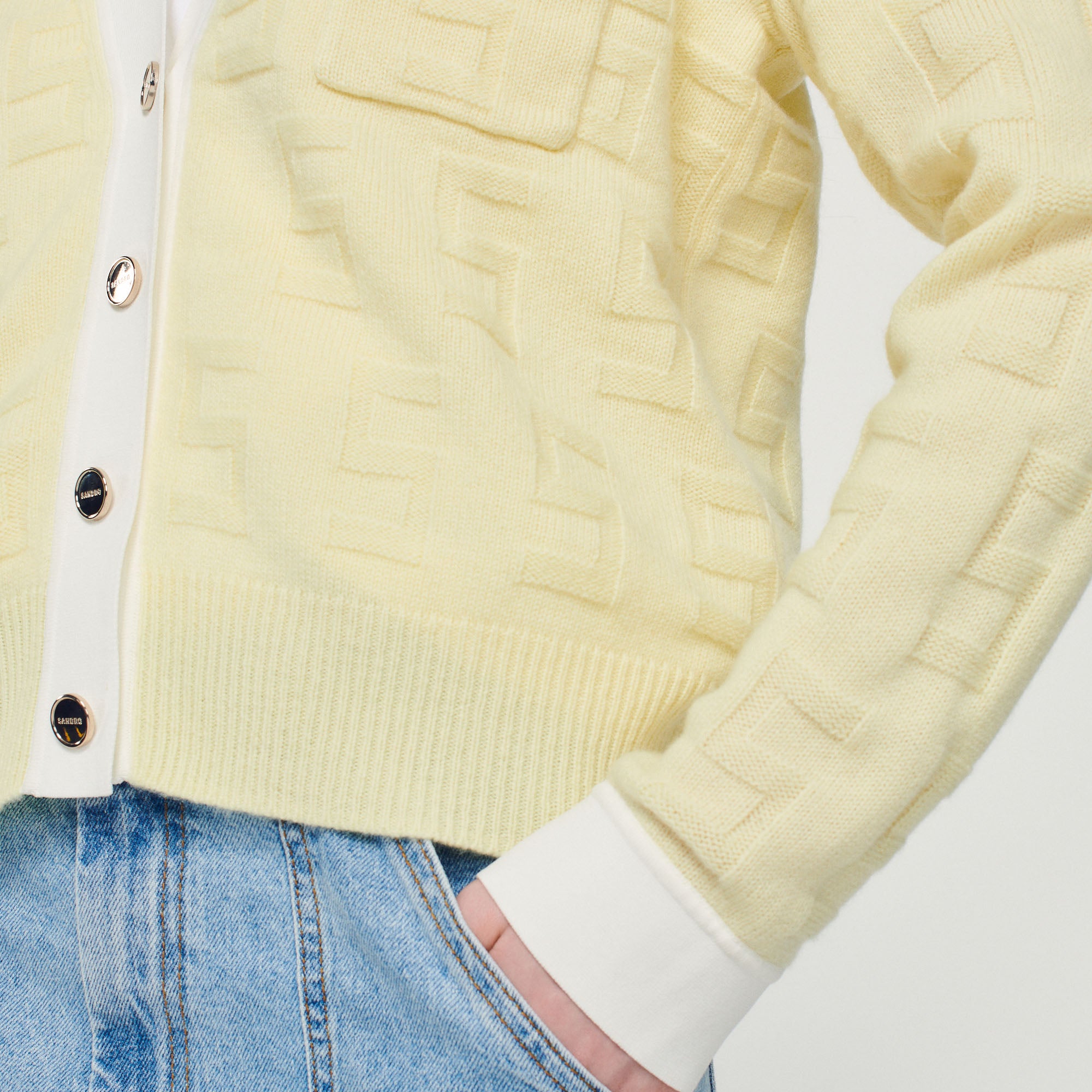 Cardigan bicolore Sandro seconde main