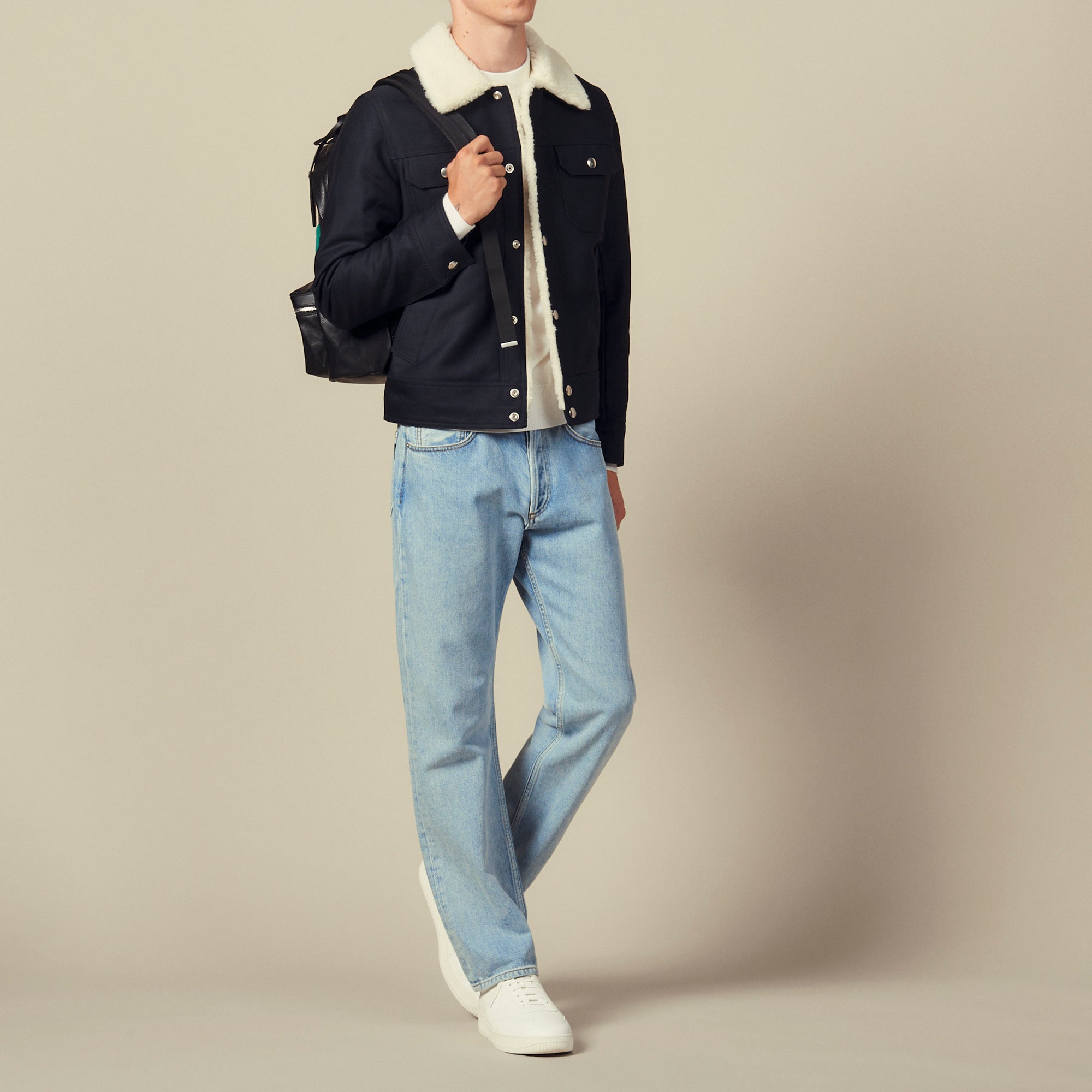 Blouson avec faux mouton à l'intérieur Sandro seconde main