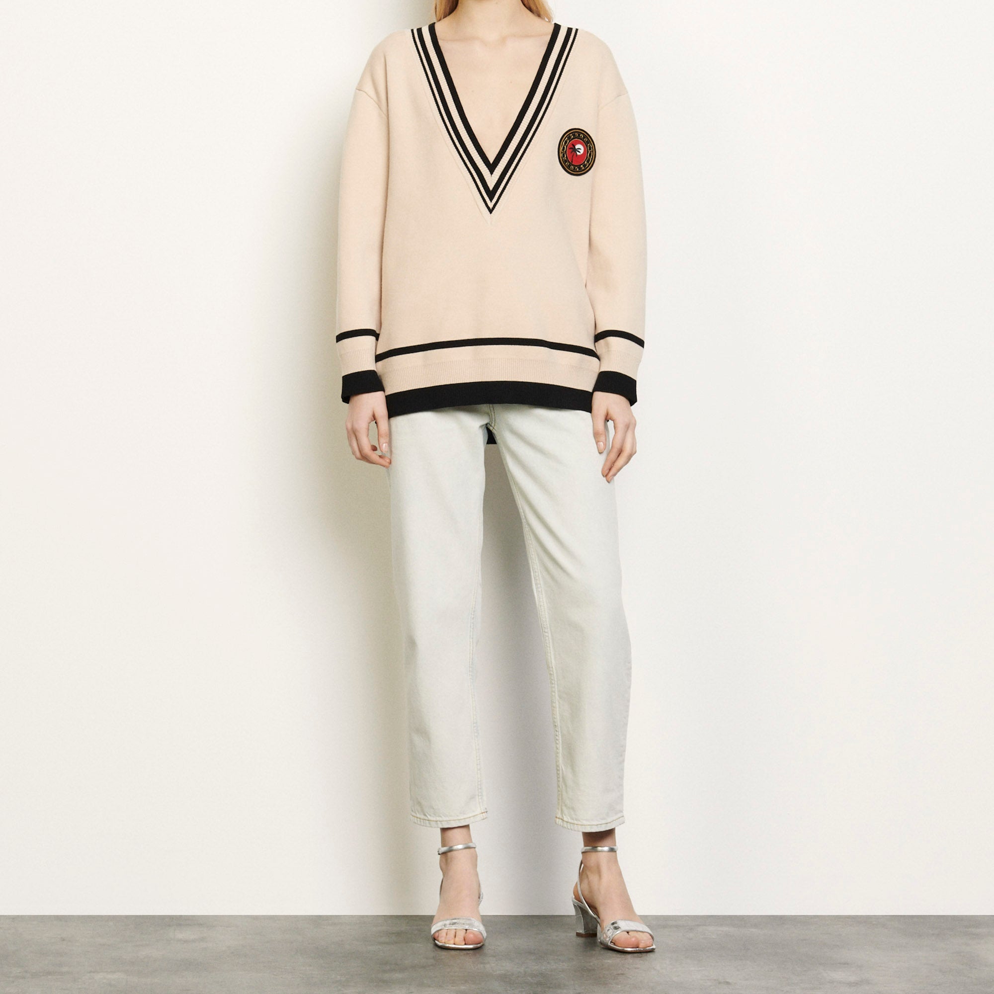 Pull oversize à finitions contrastantes Sandro seconde main