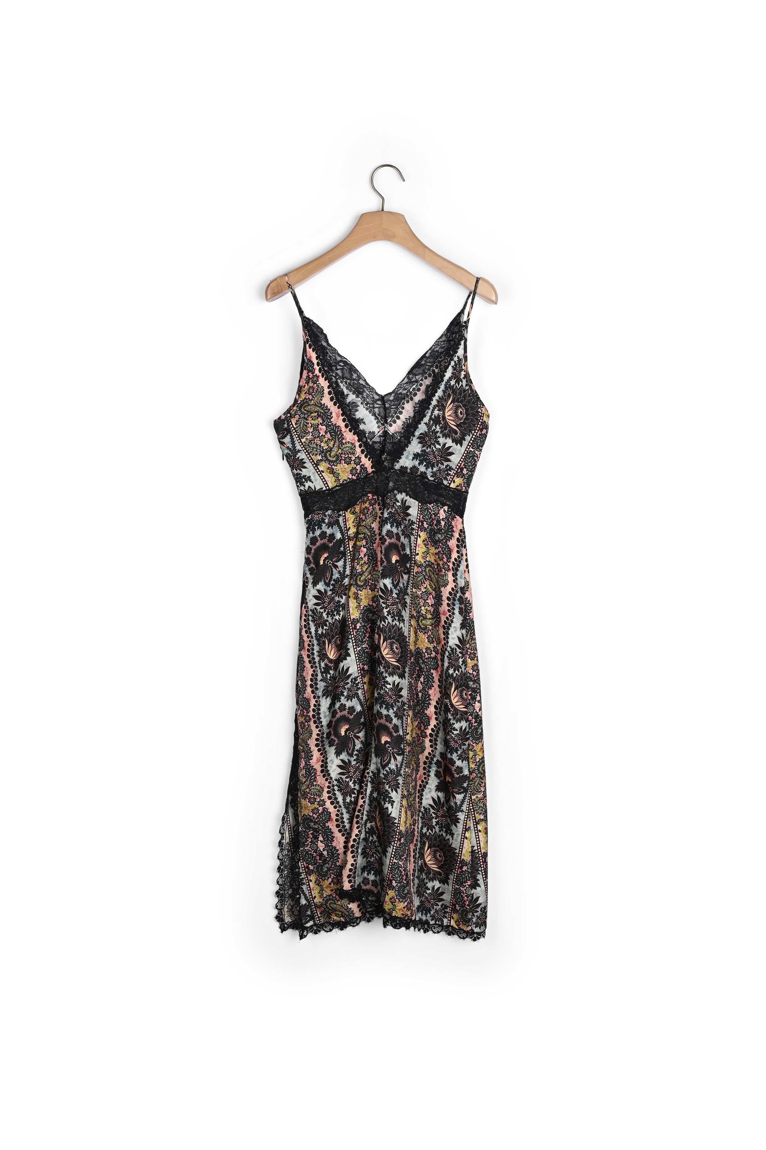 Robe imprimée en soie Sandro seconde main