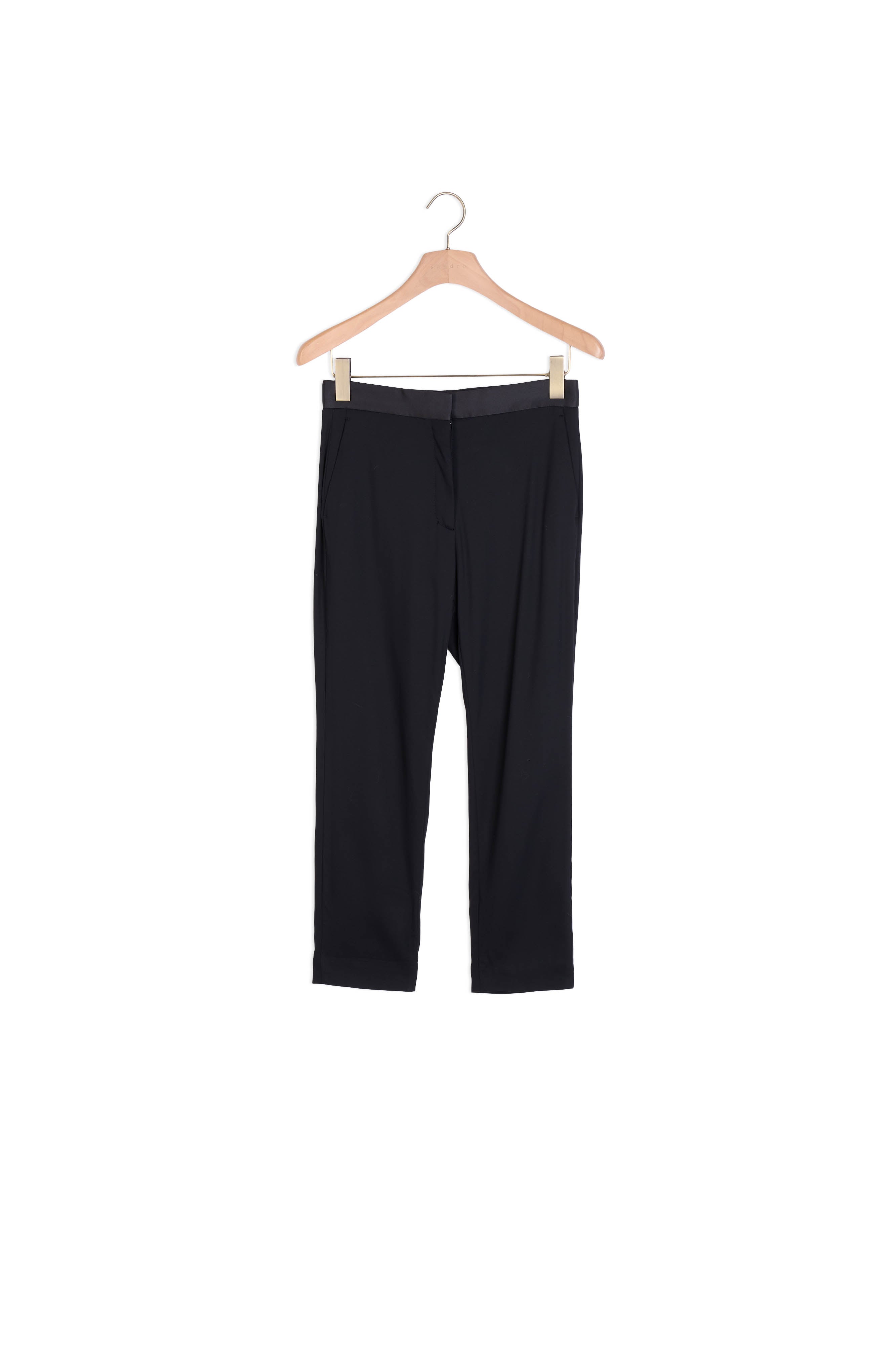 Pantalon avec empiècement de satin Sandro seconde main