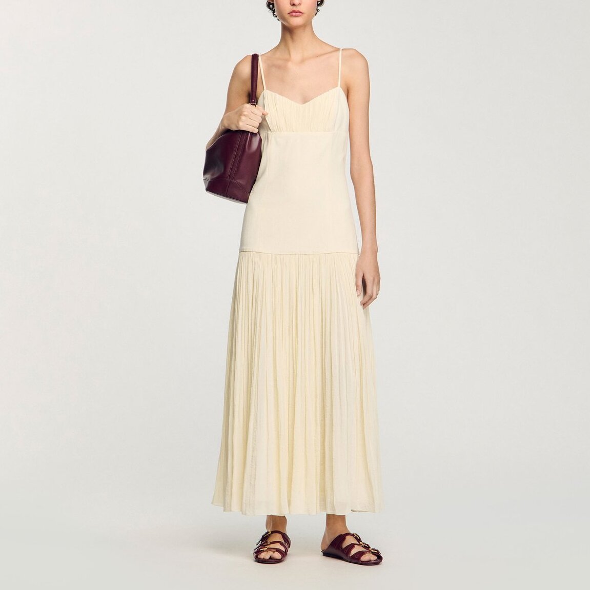 Robe longue plissée Sandro seconde main