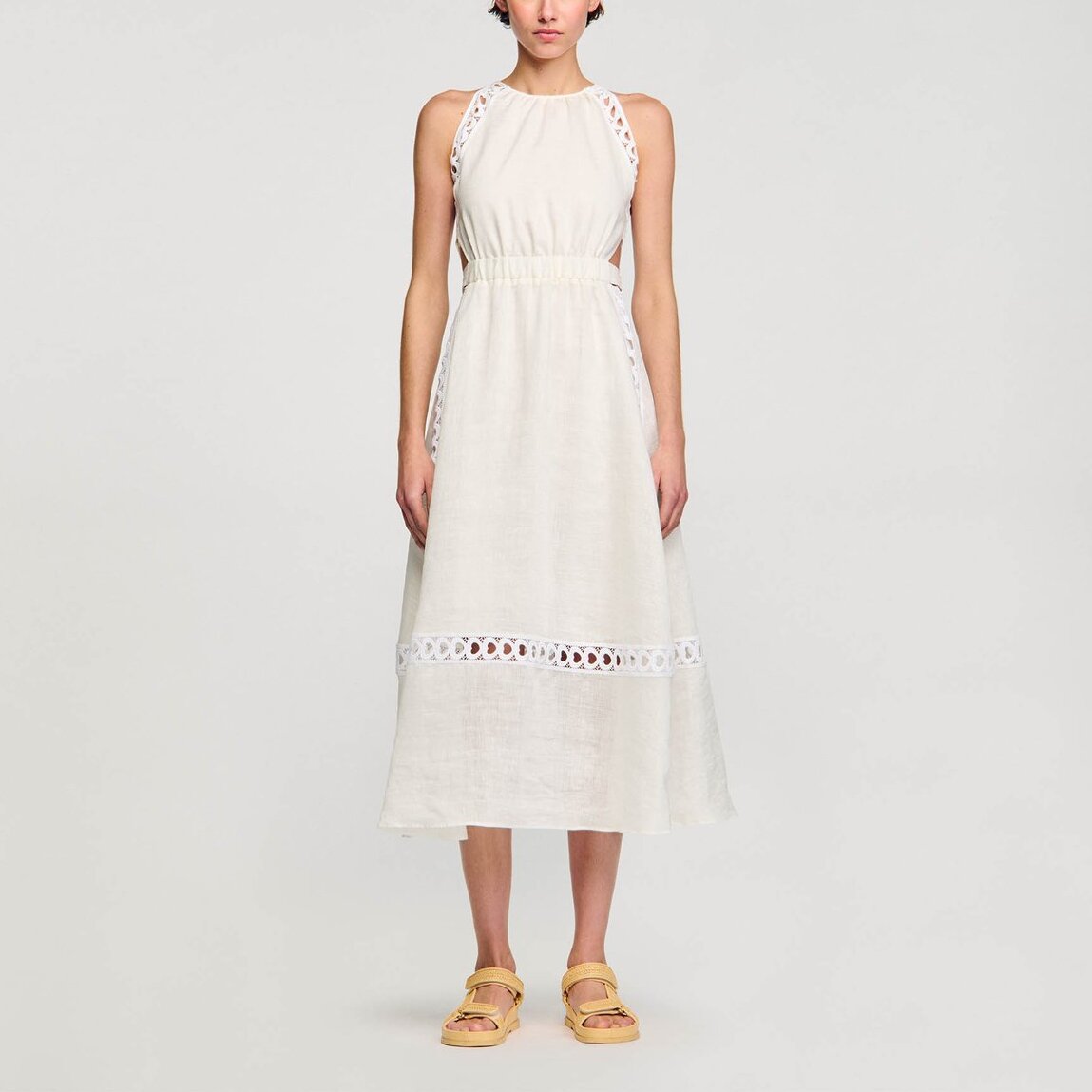 Robe longue en lin Sandro seconde main